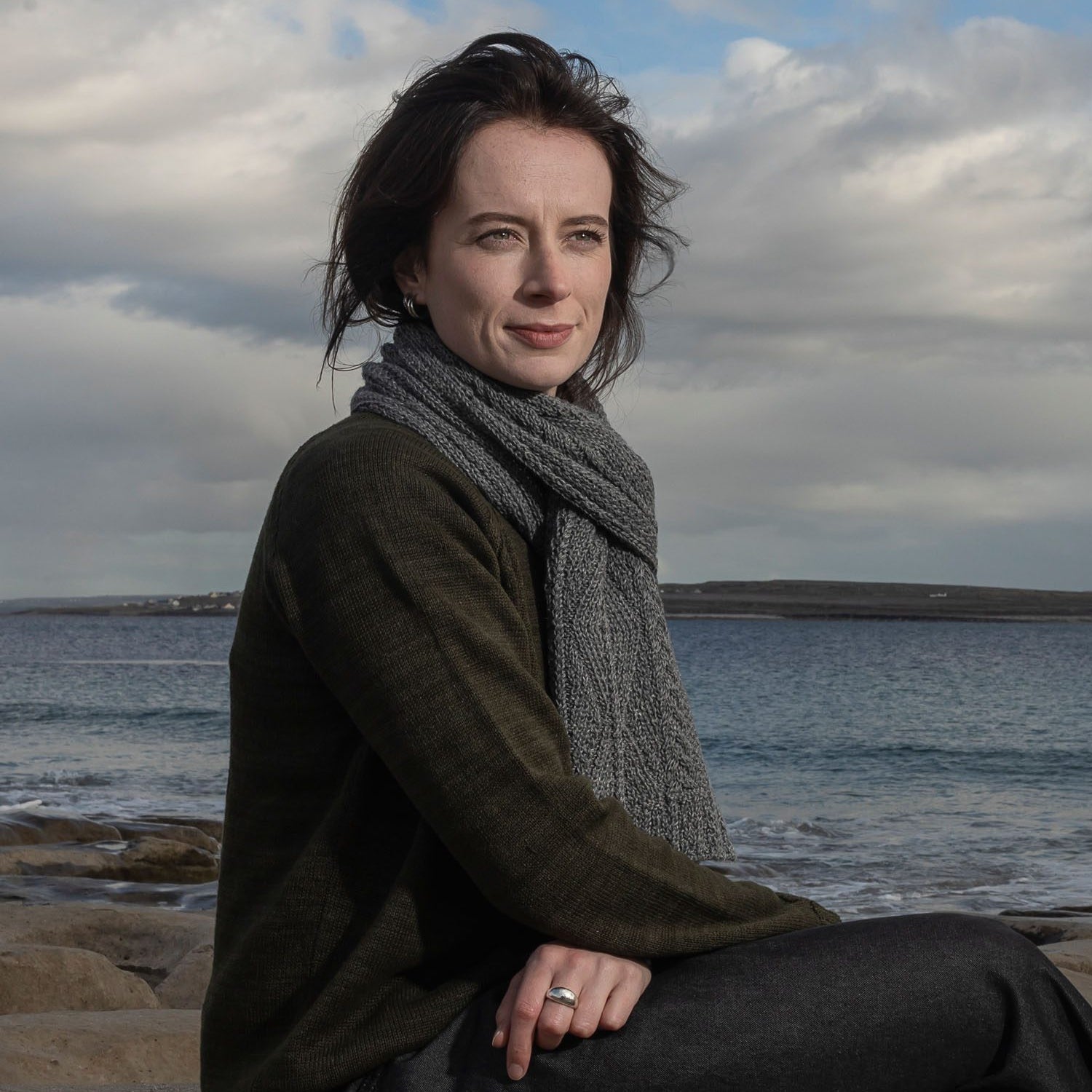 Patented Aran Alpaca Scarf