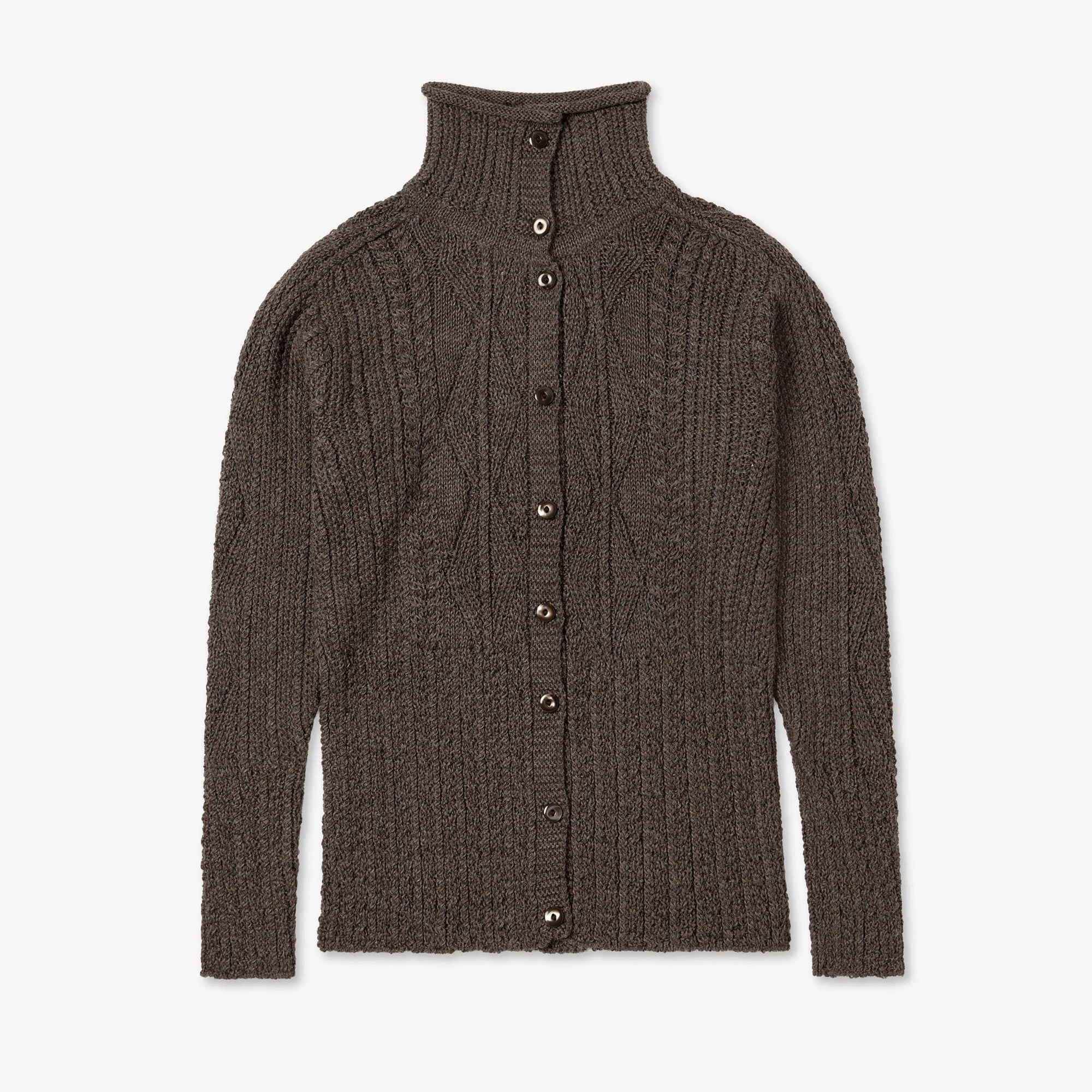 Women's Patented Aran Cardigan