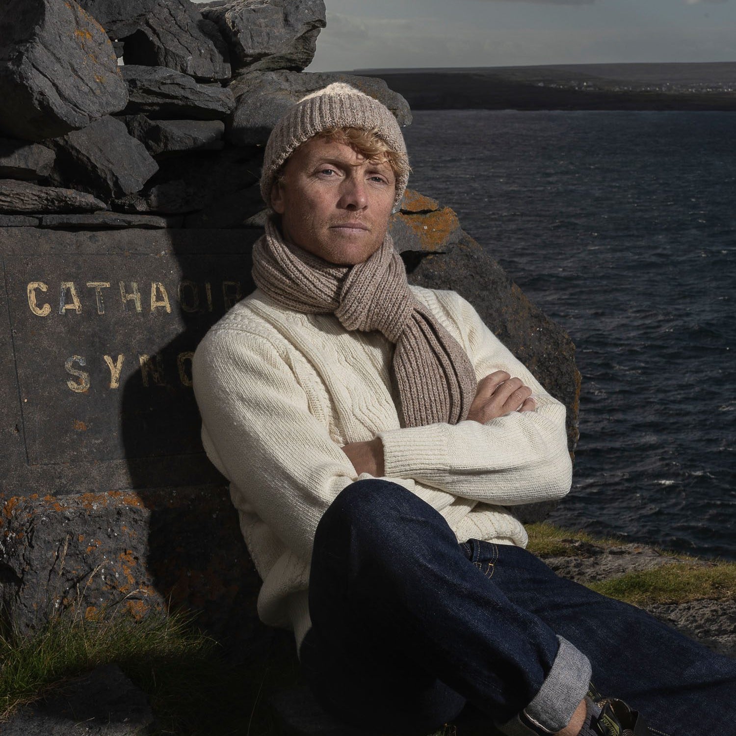 Cashmere Rib Hat & Scarf Set