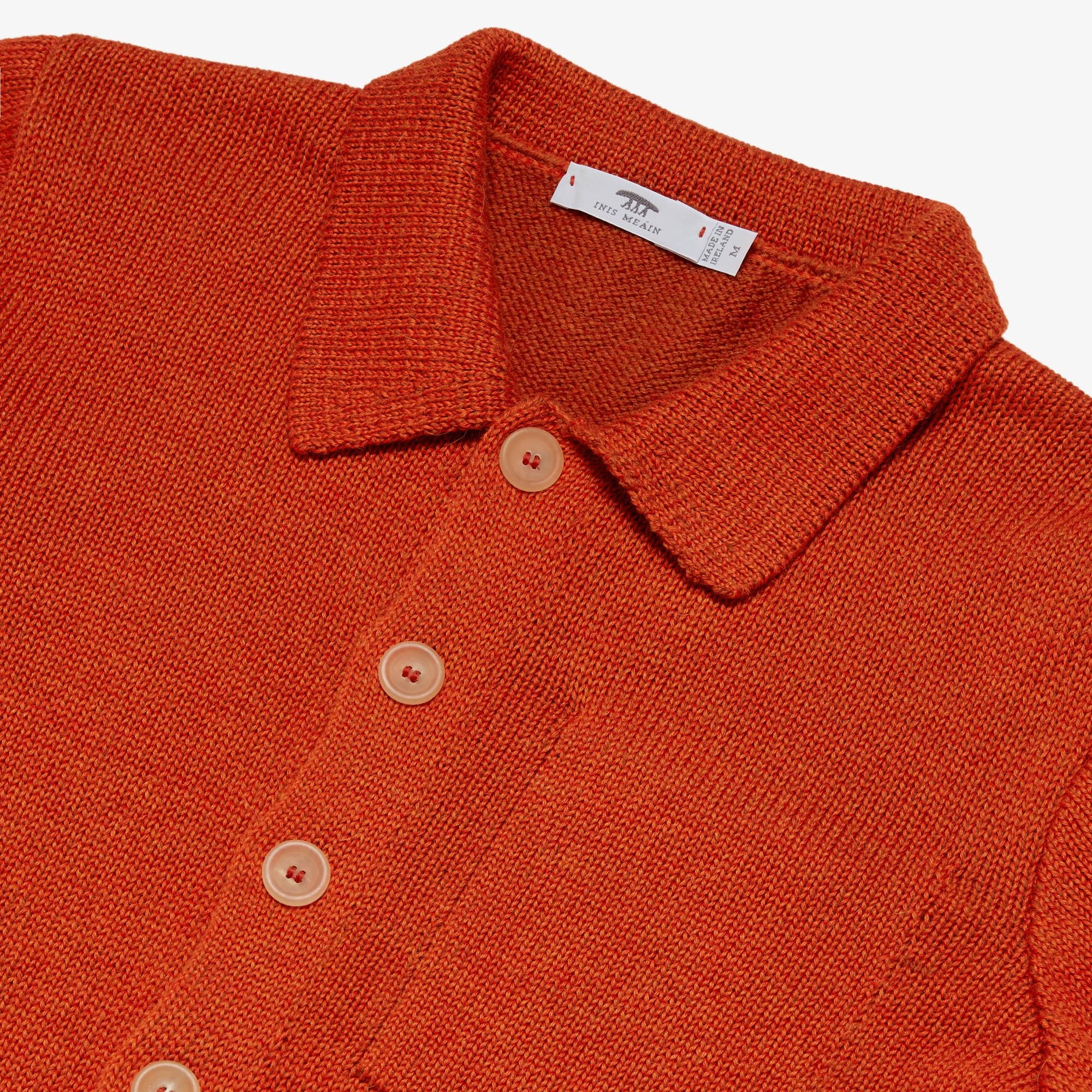 Inis Meáin Alpaca Shirt Jacket in Clementine