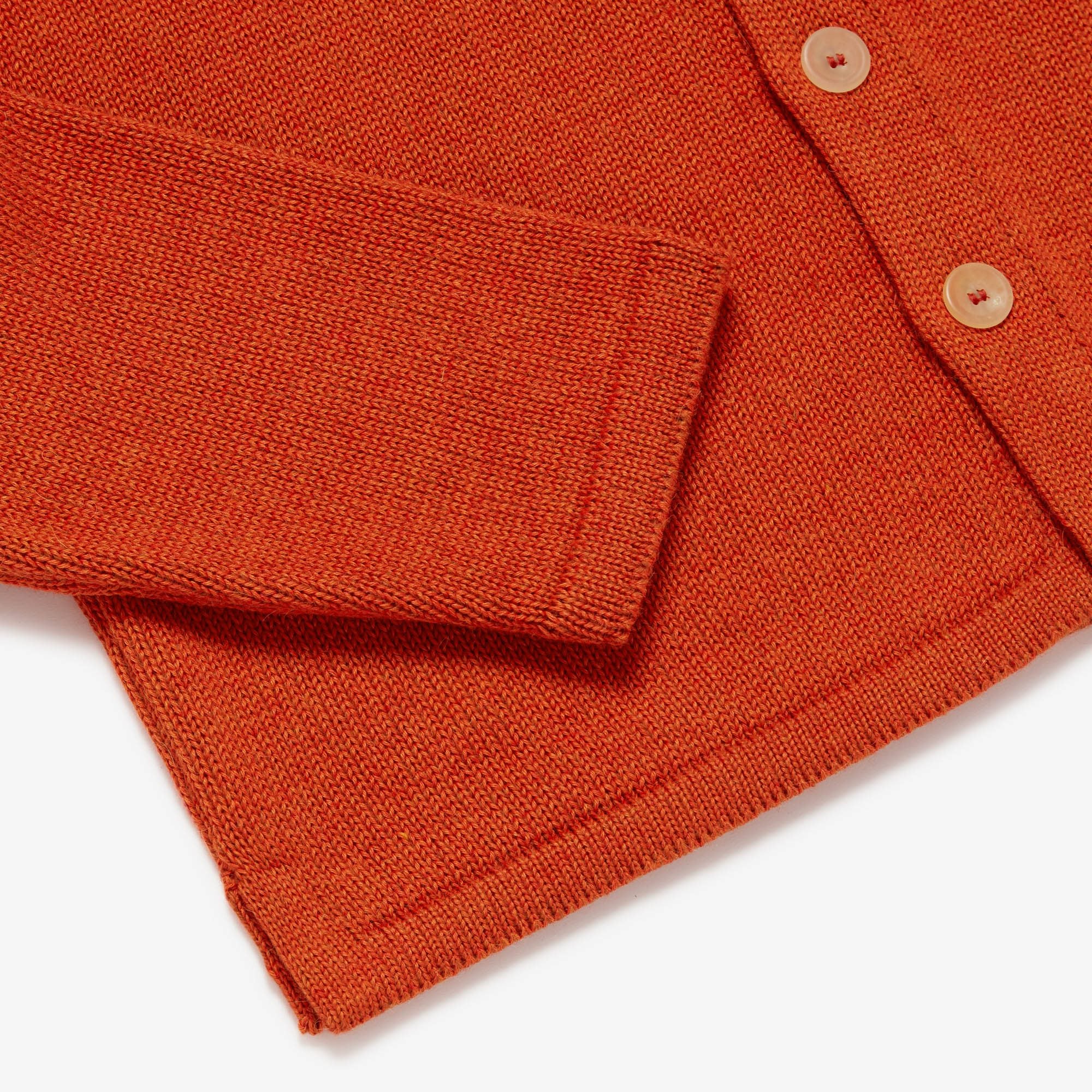 Inis Meáin Alpaca Shirt Jacket in Clementine