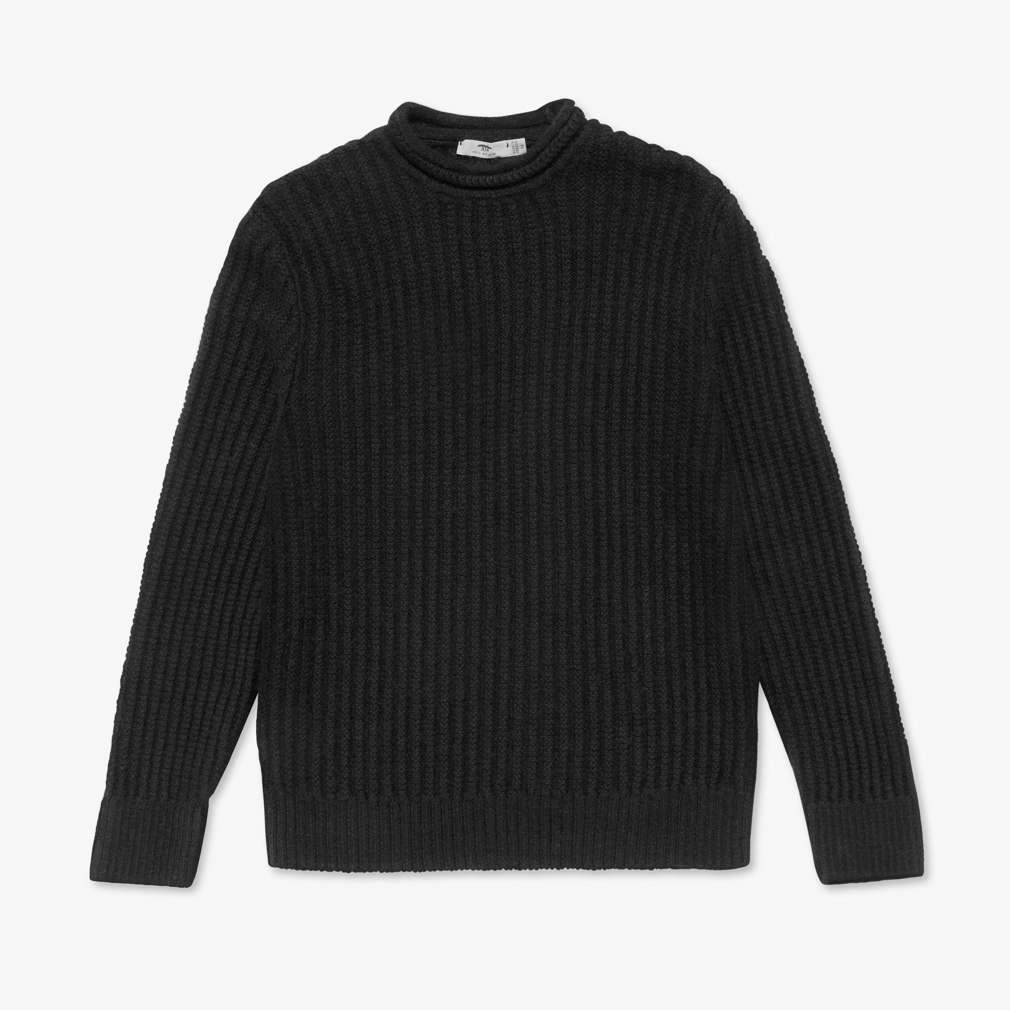 Undyed Alpaca Moss Rib Sweater