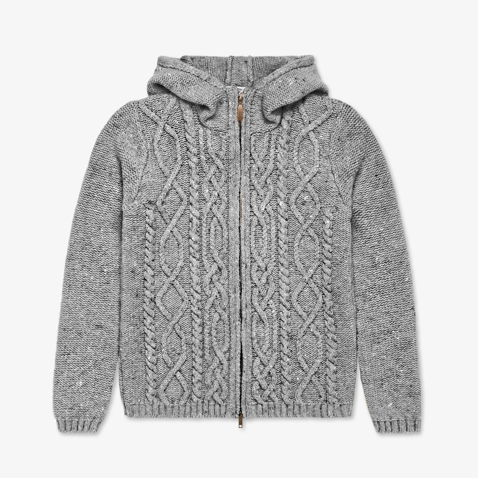Women's Cashmere Aran Hoodie