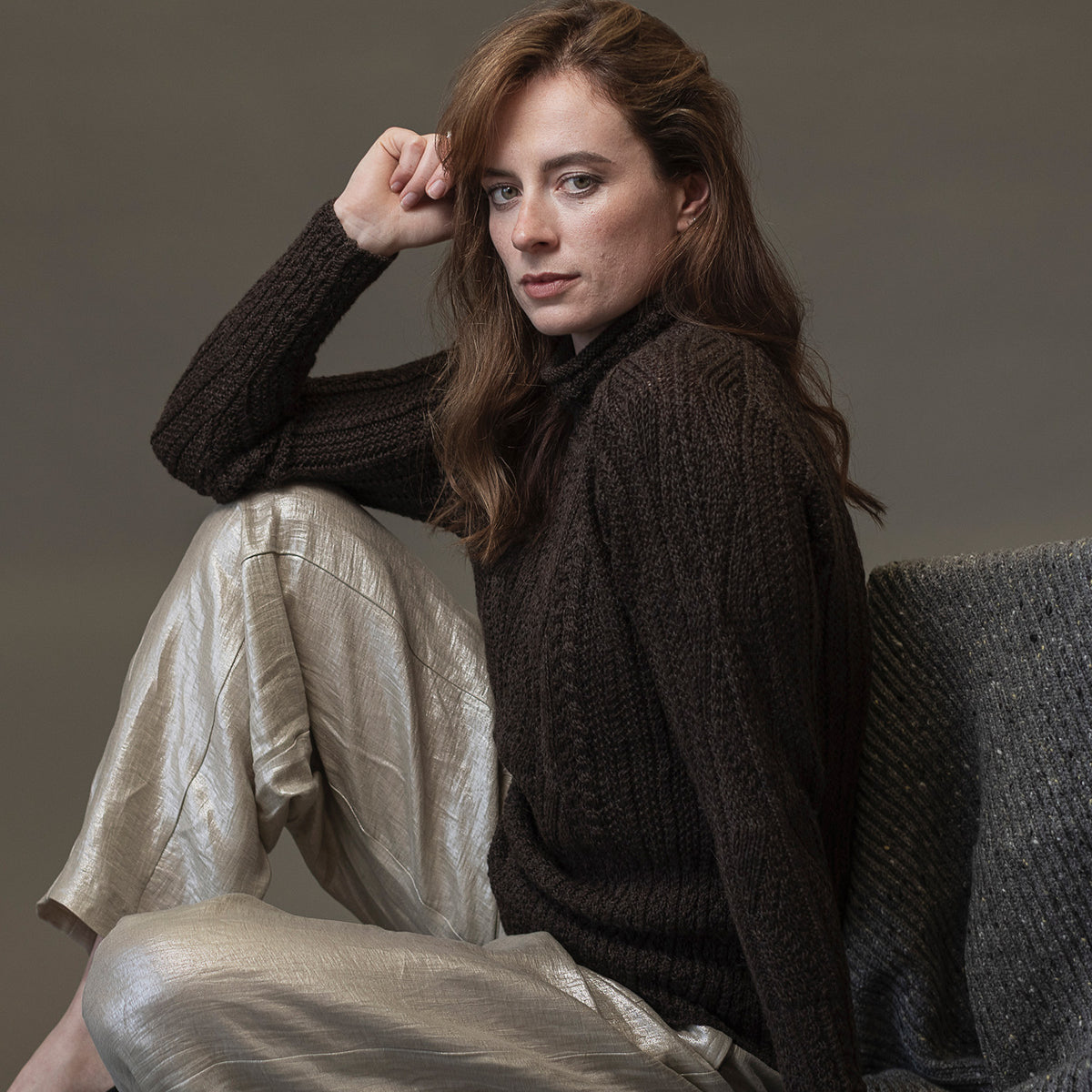 Women's Patented Aran Mock Turtle
