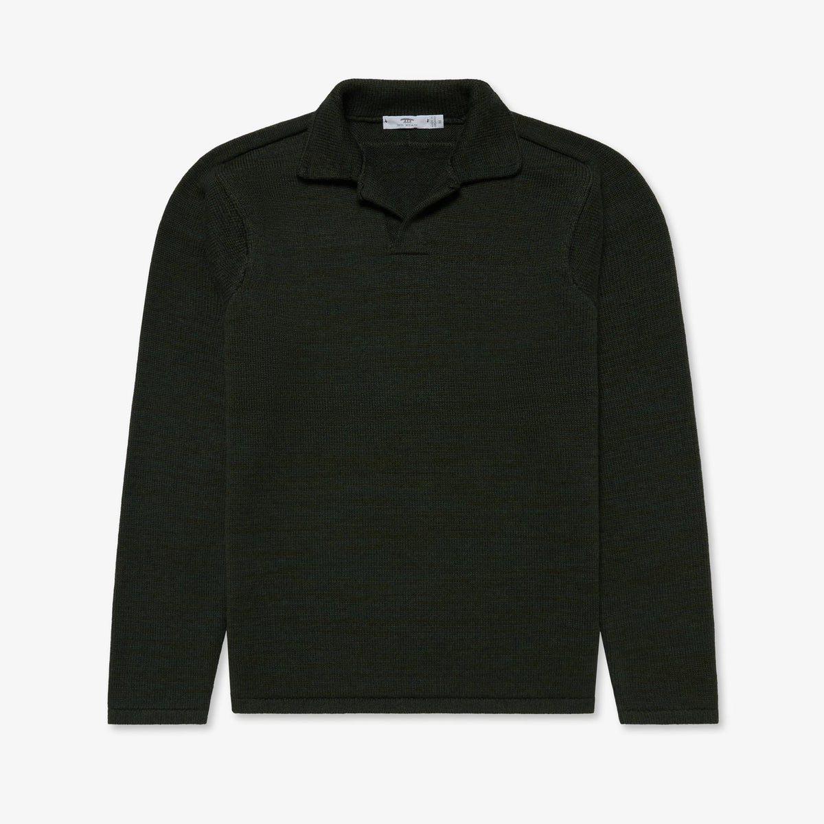 Textured Buttonless Polo