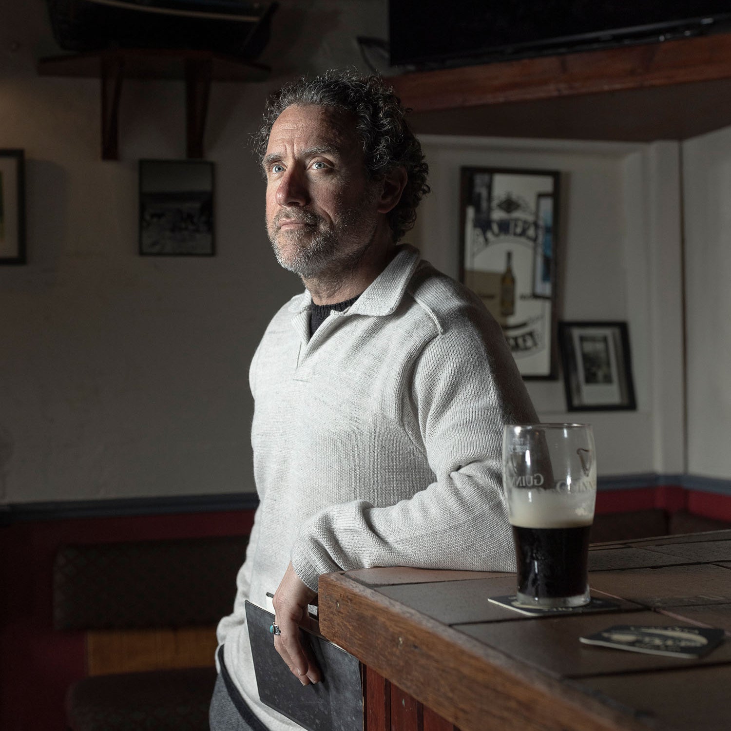 Textured Buttonless Polo