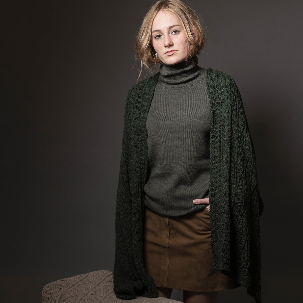 Patented Aran Alpaca Shawl