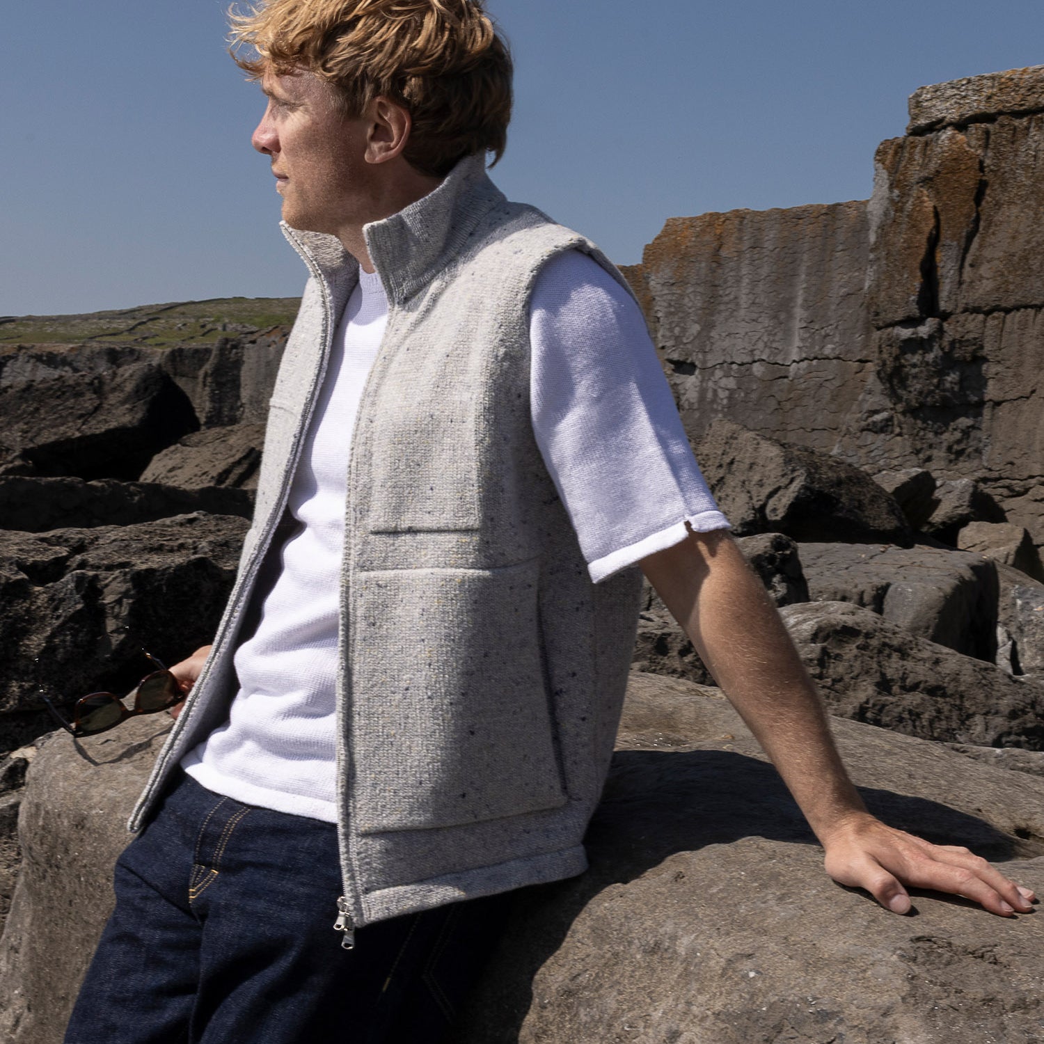 Cashmere Lifeline Zip Gilet