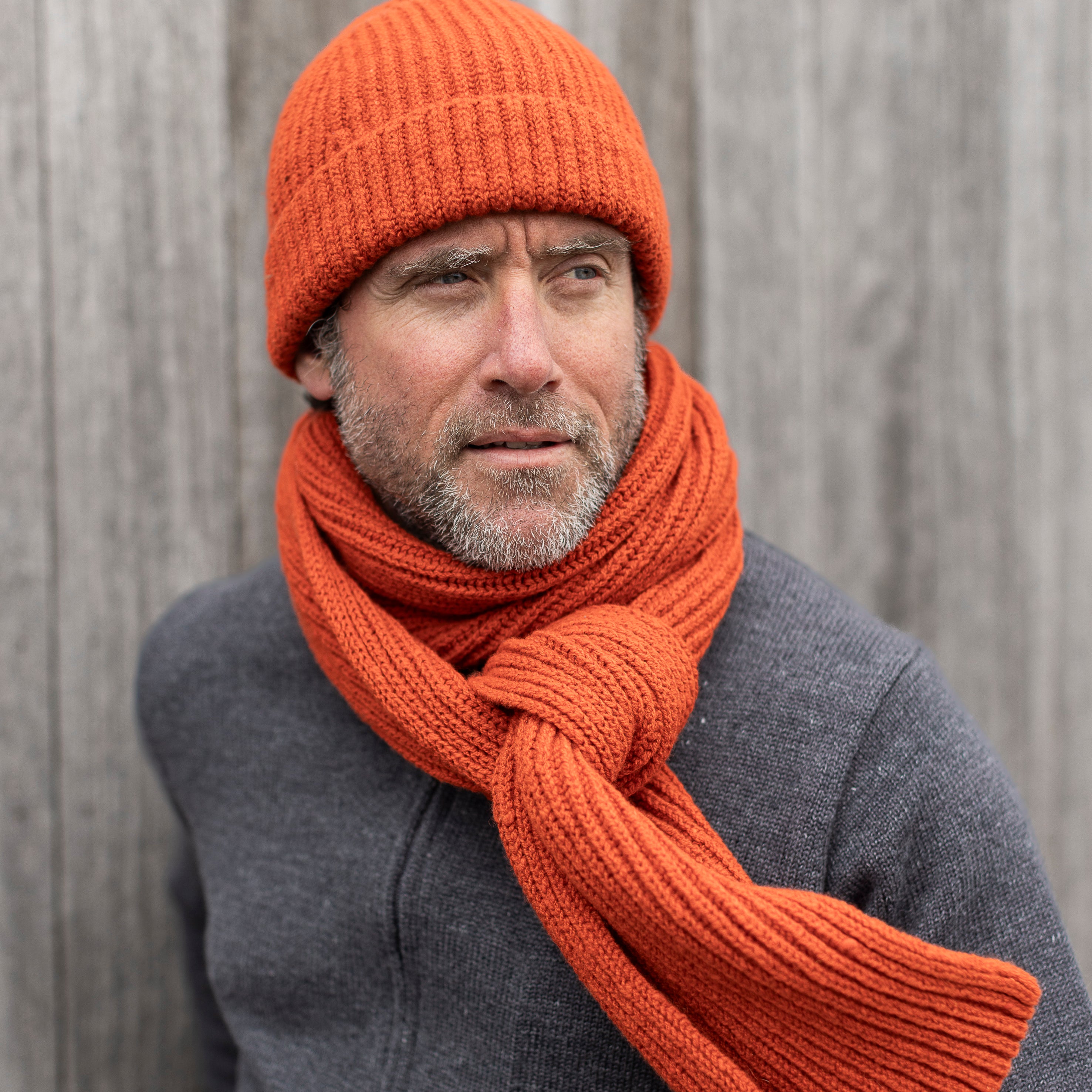 Cashmere Rib Hat & Scarf Set