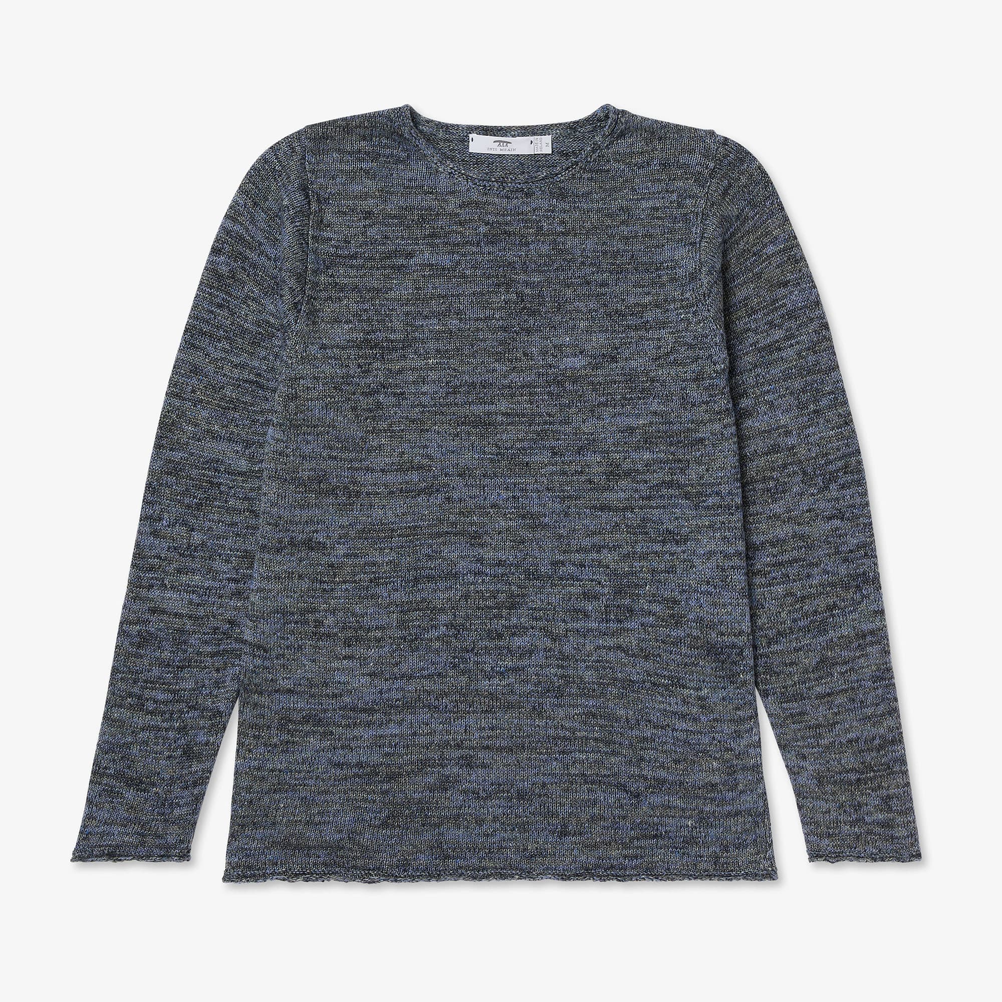 S1451 Inis Meáin Women's Linen Tunic Blue Marl