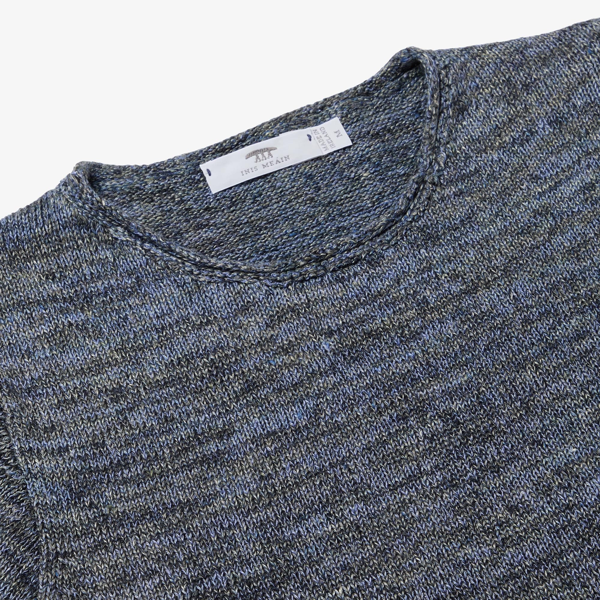 S1451 Inis Meáin Women's Linen Tunic Blue Marl