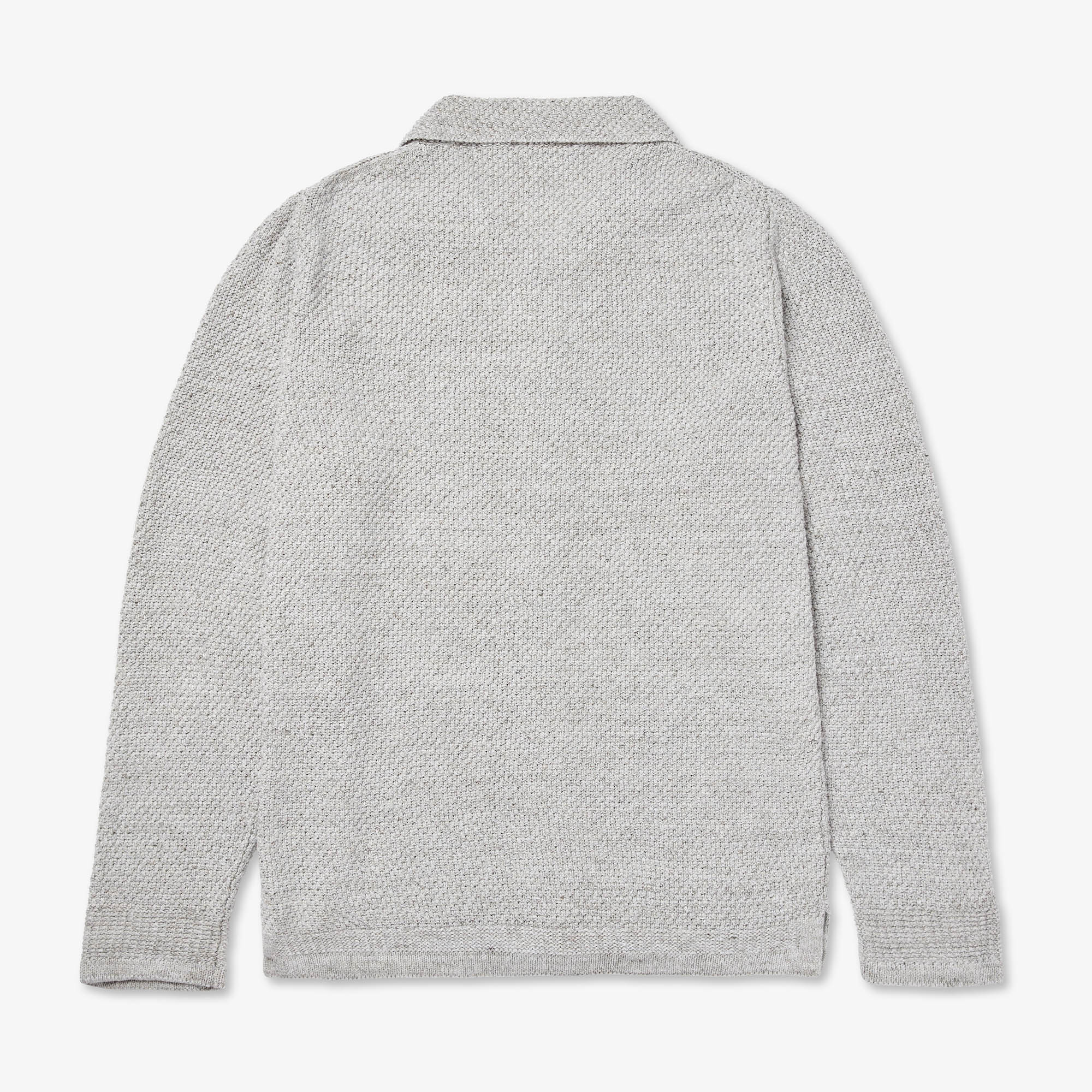 S2331 Moss Stitch Jacket in Grey Marl