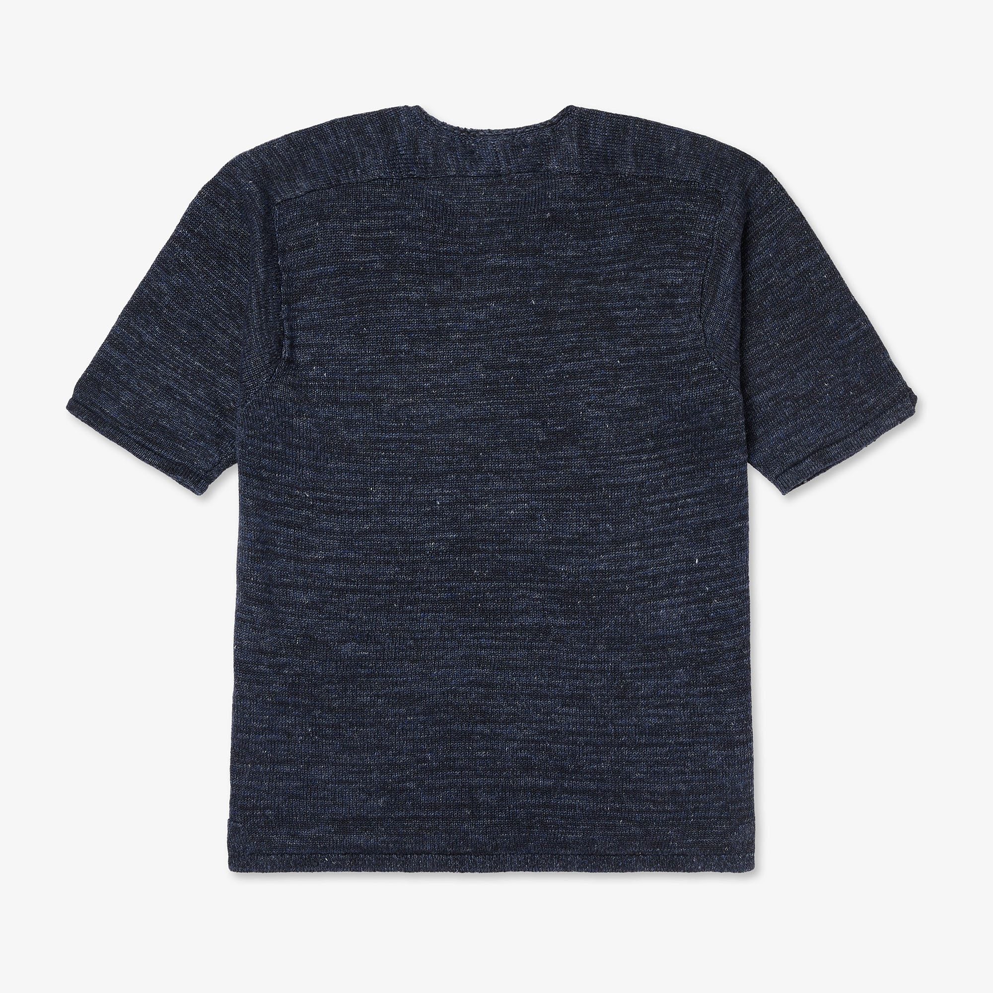S2321 Inis Meáin Henley Polo Navy Marl