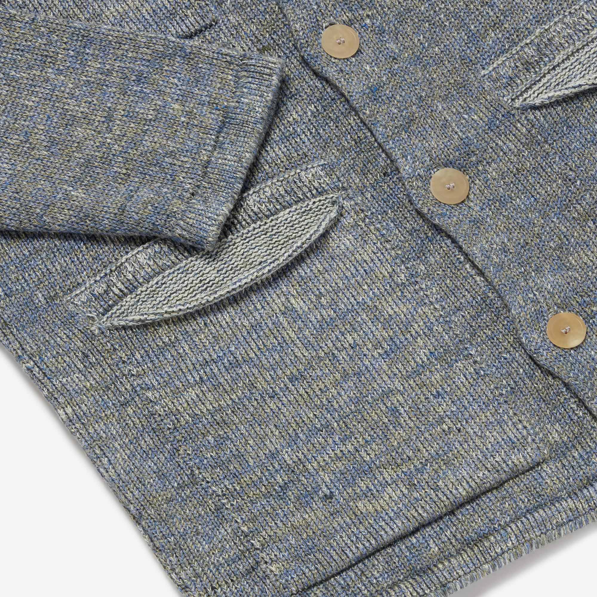 Inis Meáin Farmers Jacket Blue Marl