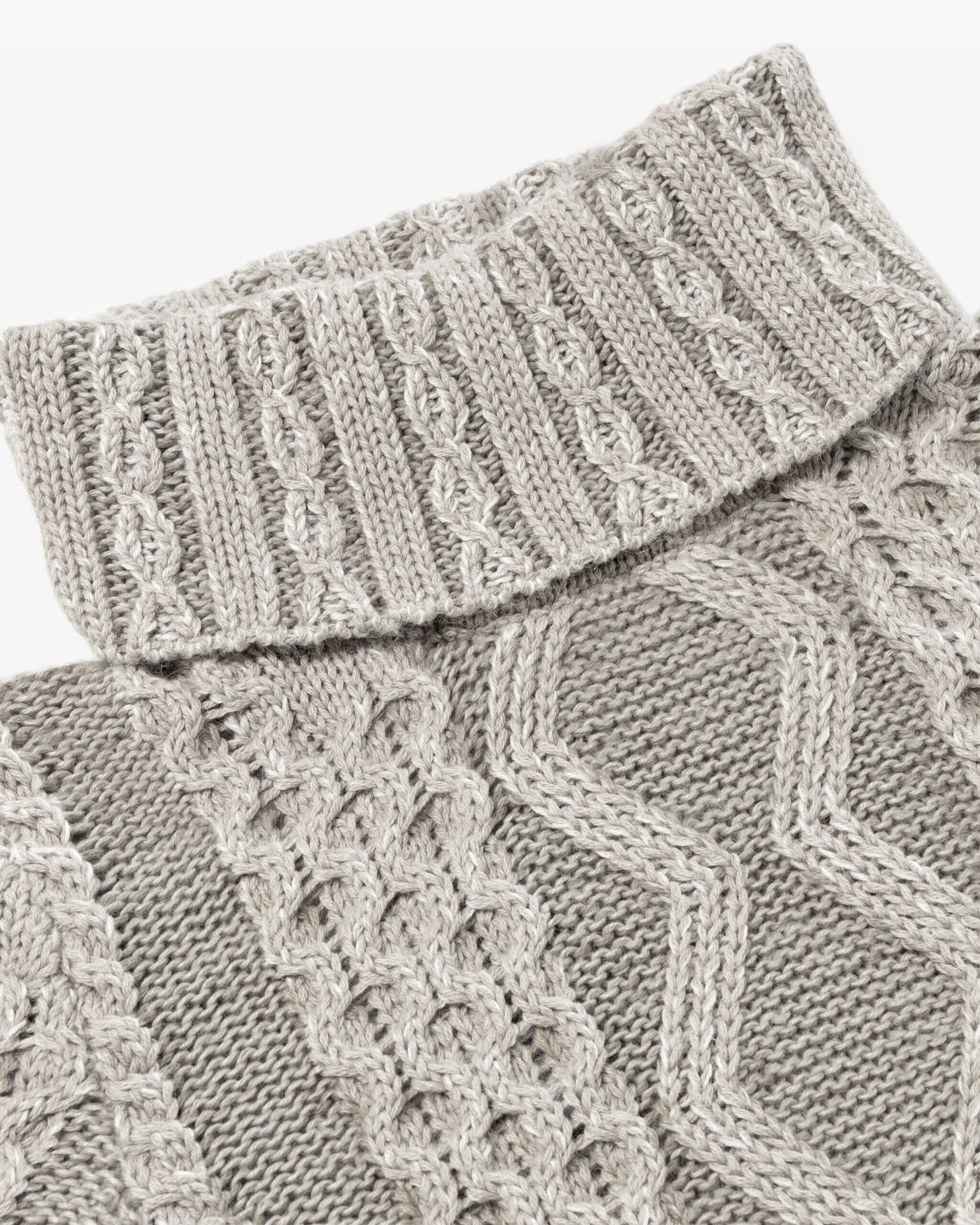 Inis Meáin Womens Plated Aran Turtle Neck
