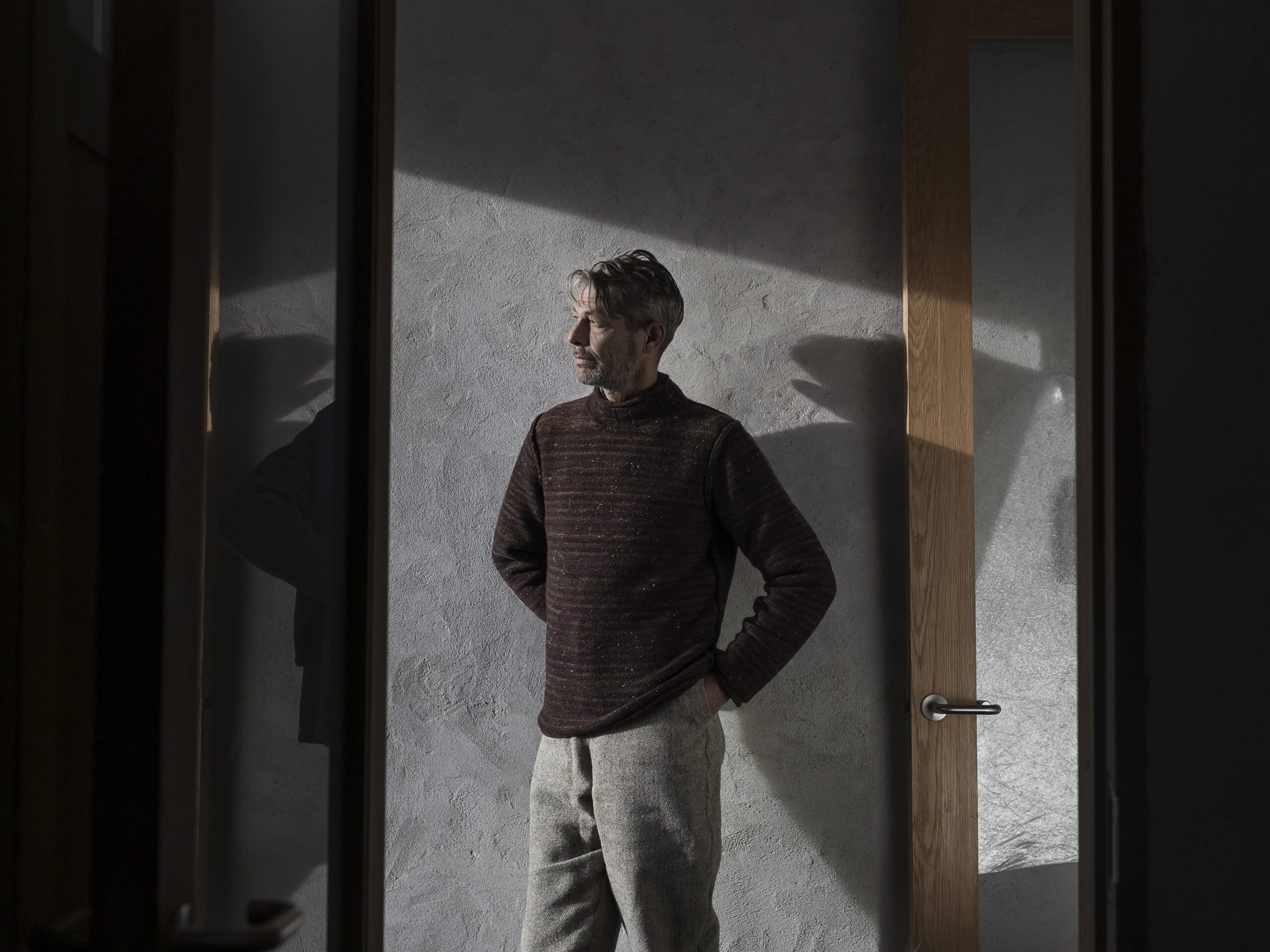 Inis Meáin Subtle Stripe Tunic in Donn