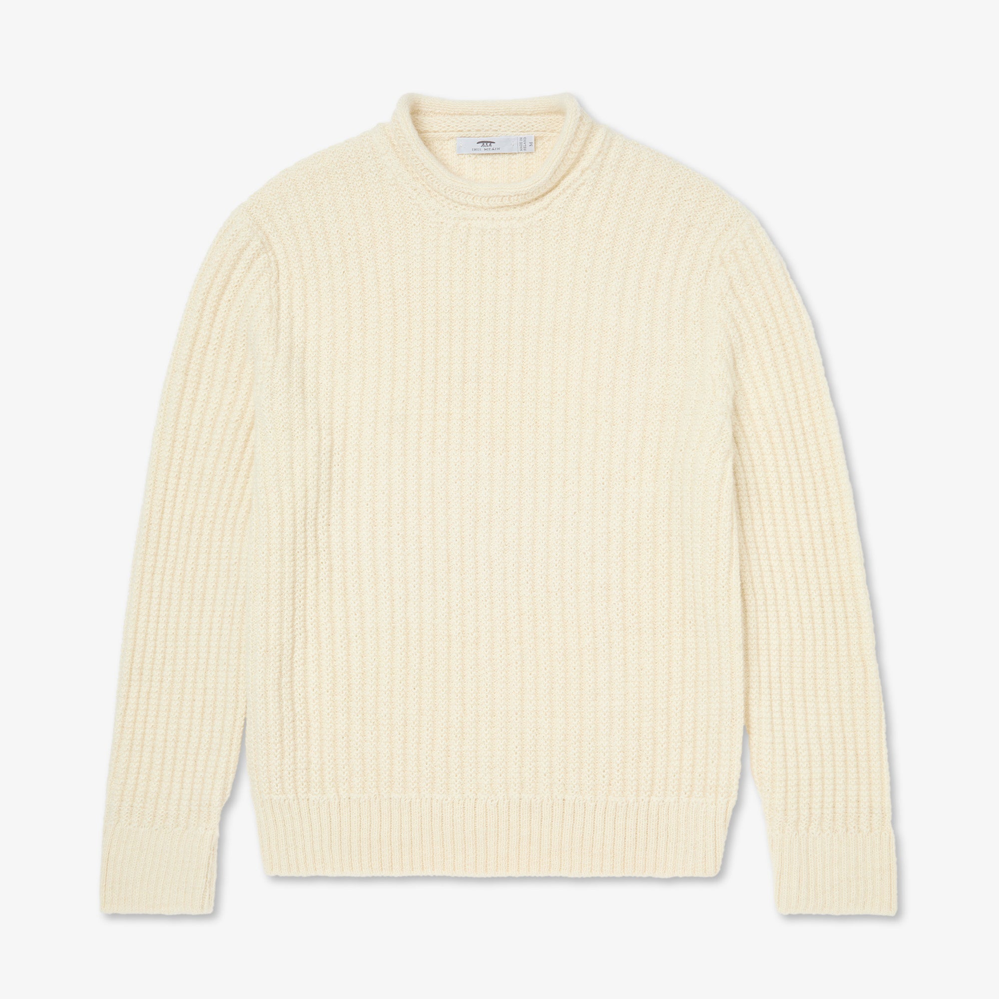 Undyed Alpaca Moss Rib Sweater