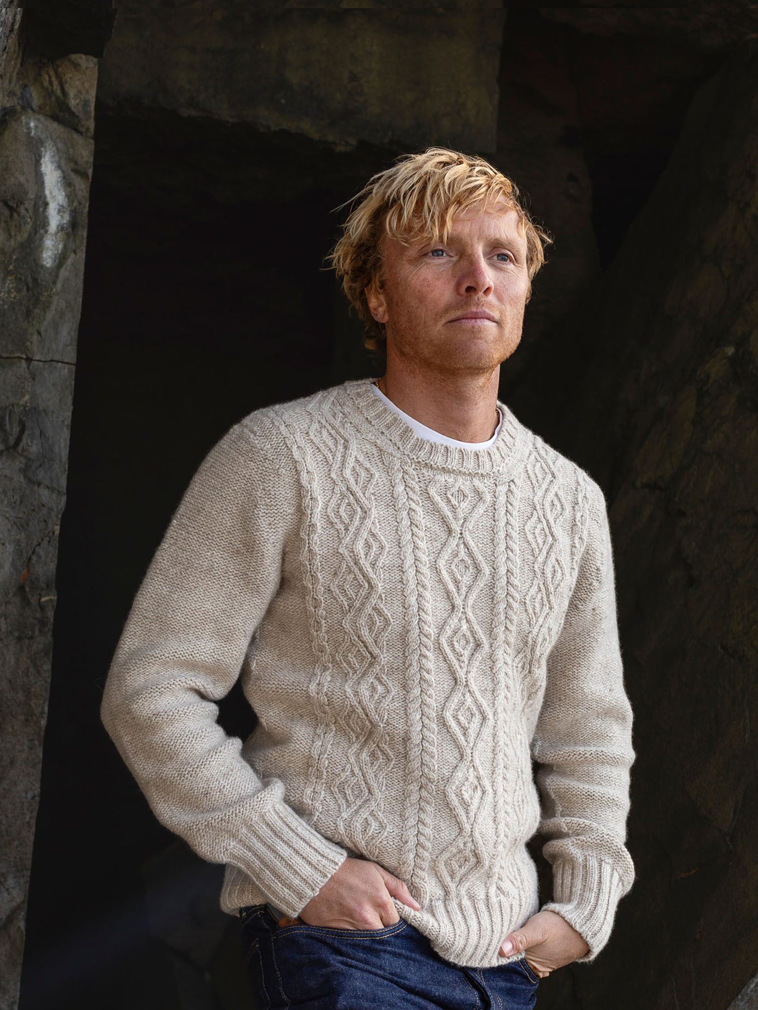 最終価格！a.presse/Cashmere Aran Sweater A.PRESSE Cashmere Aran Half Zip Sweater