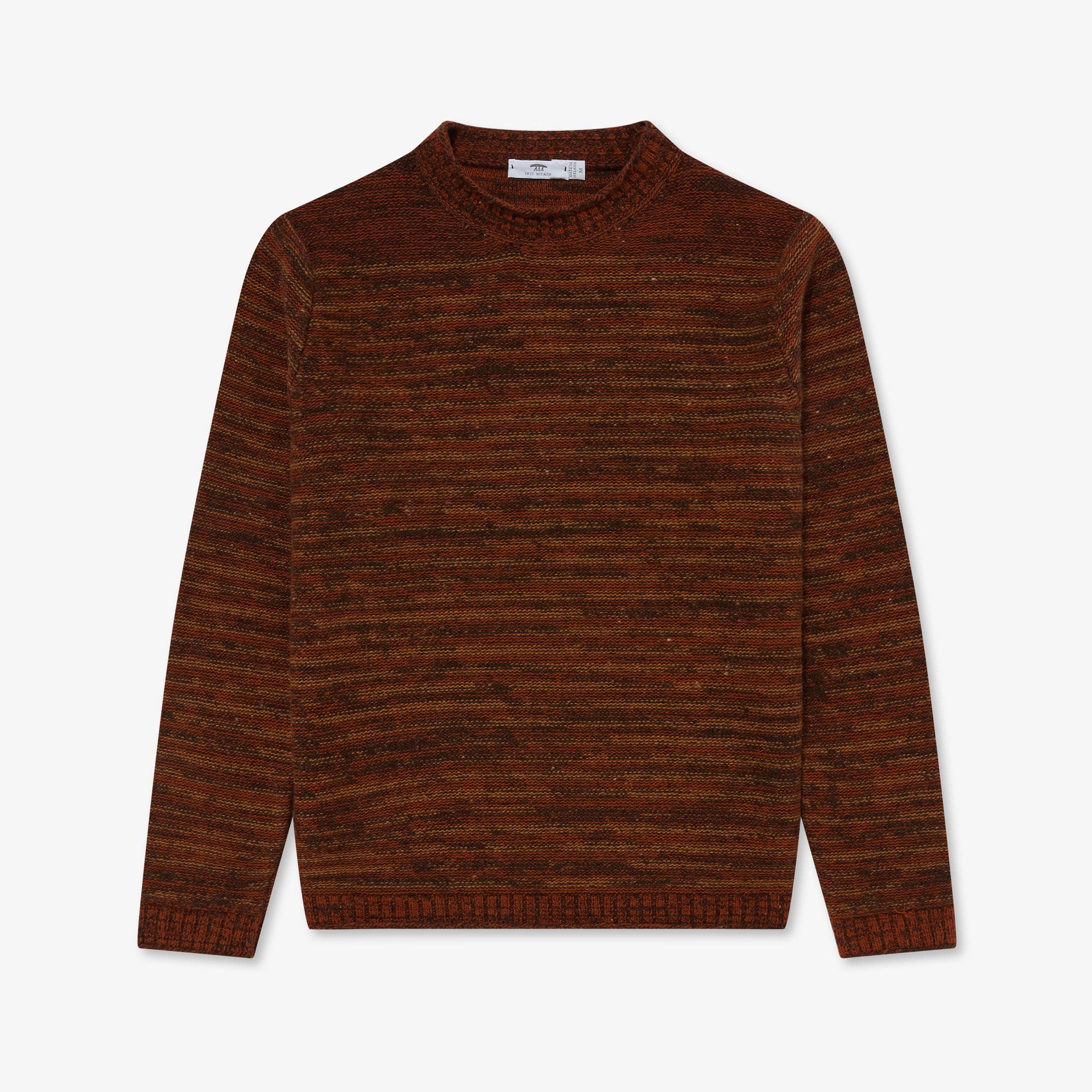 Cashmere Varied Stripe Mock Neck