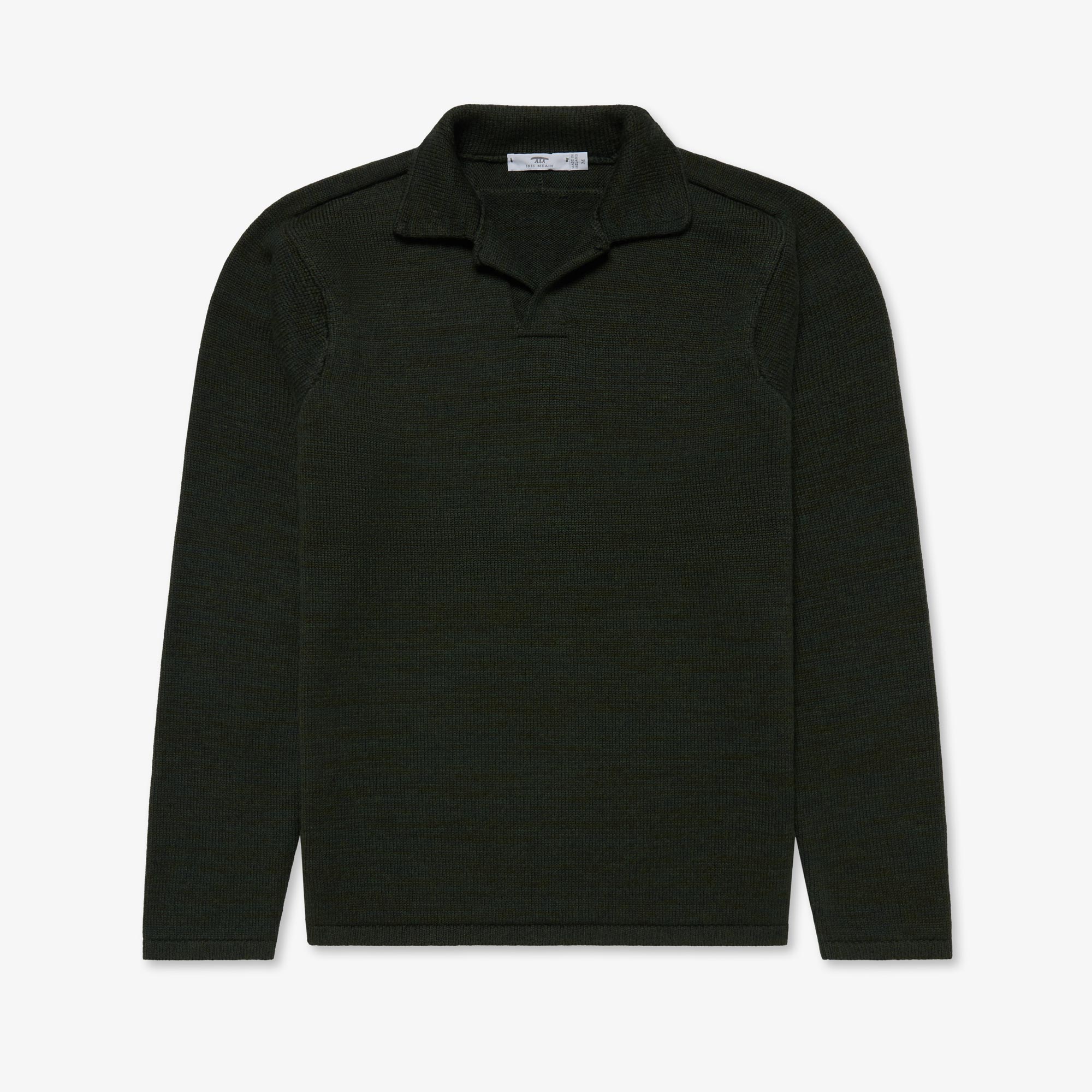 Textured Buttonless Polo
