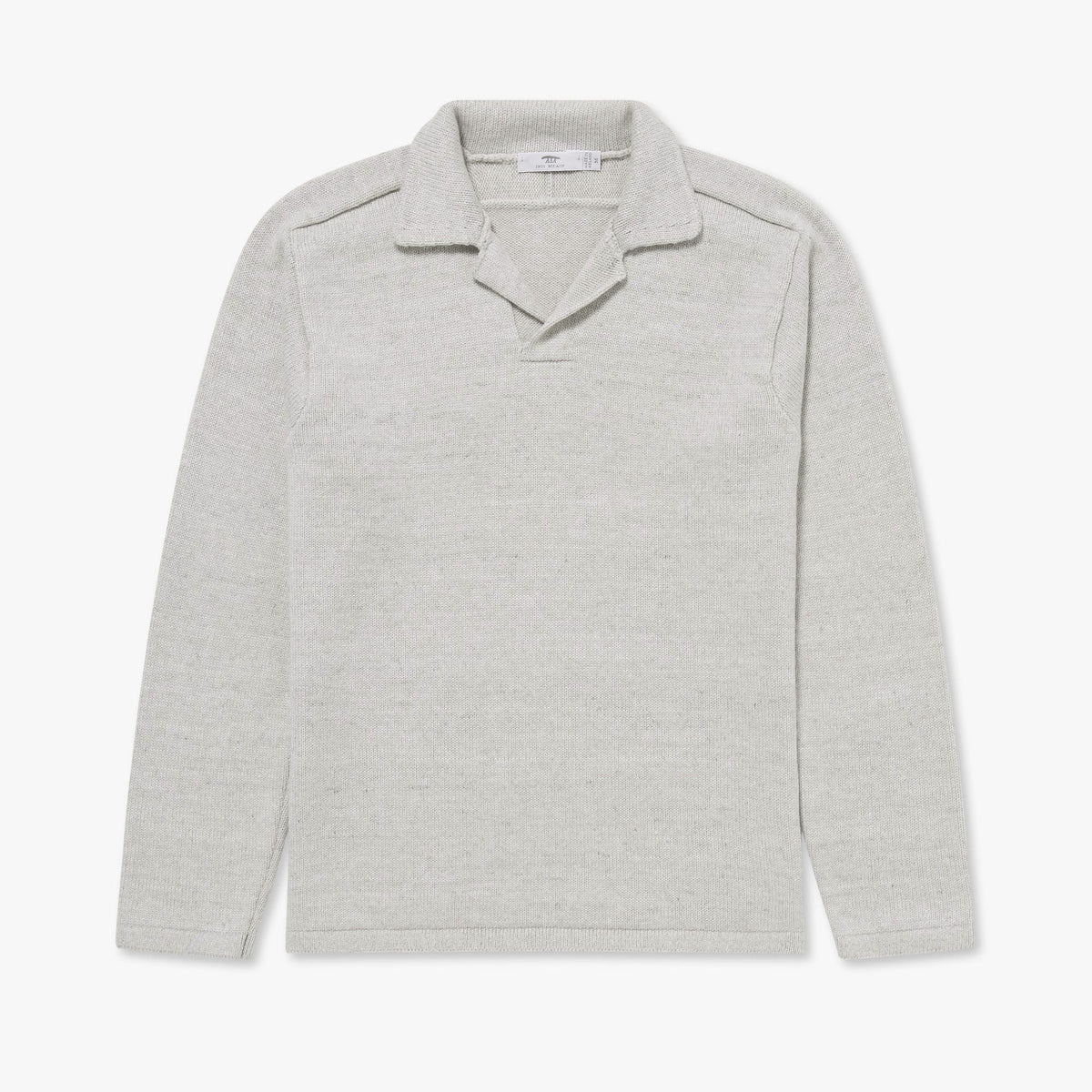 Textured Buttonless Polo