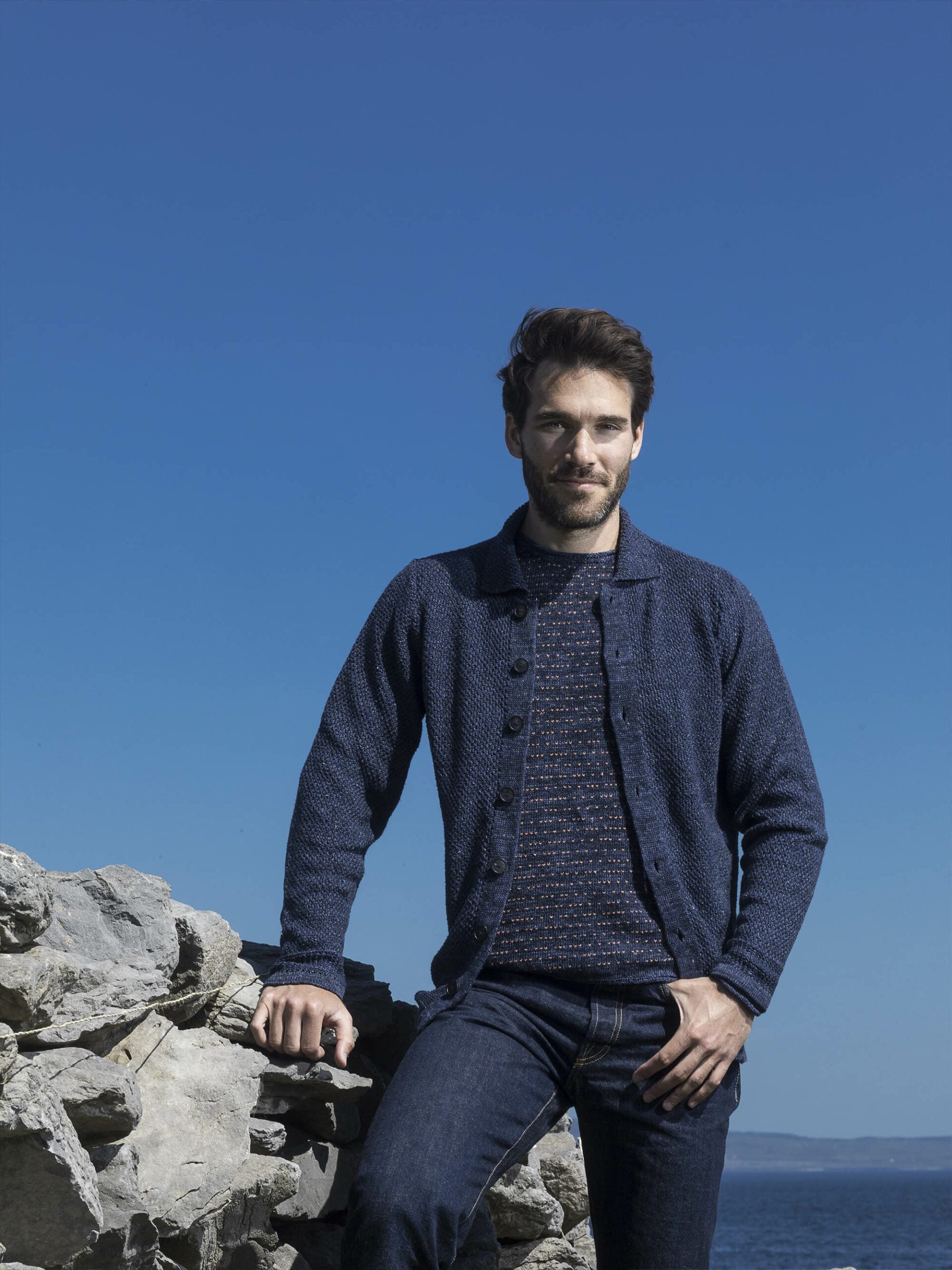 ジャケット・アウター Tenderloin moss stitch coat L Moss Stitch Jacket – Inis Meáin Knitting Company