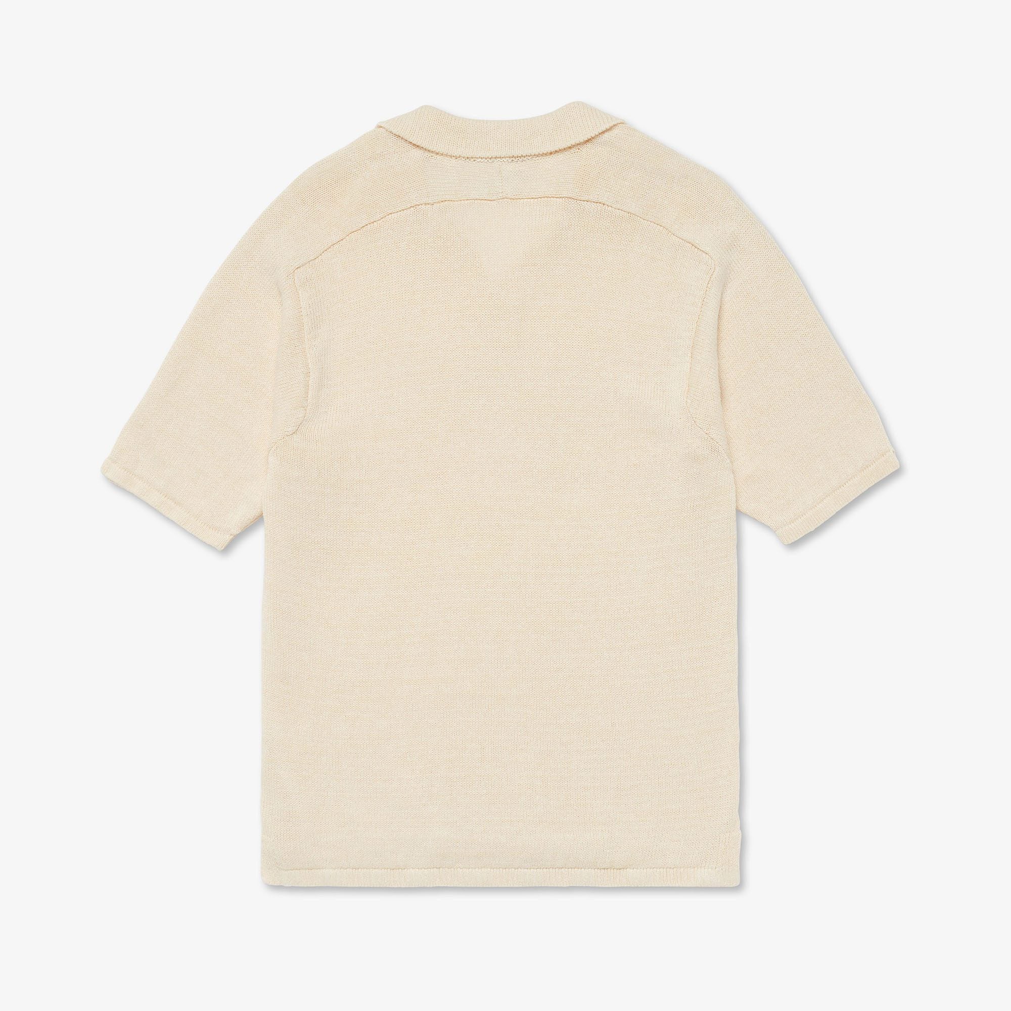 S23DC Inis Meáin Deep Placket Polo Cream