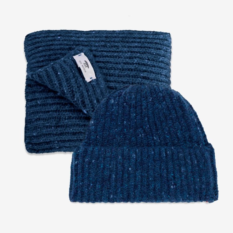 Cashmere Rib Hat & Scarf Set