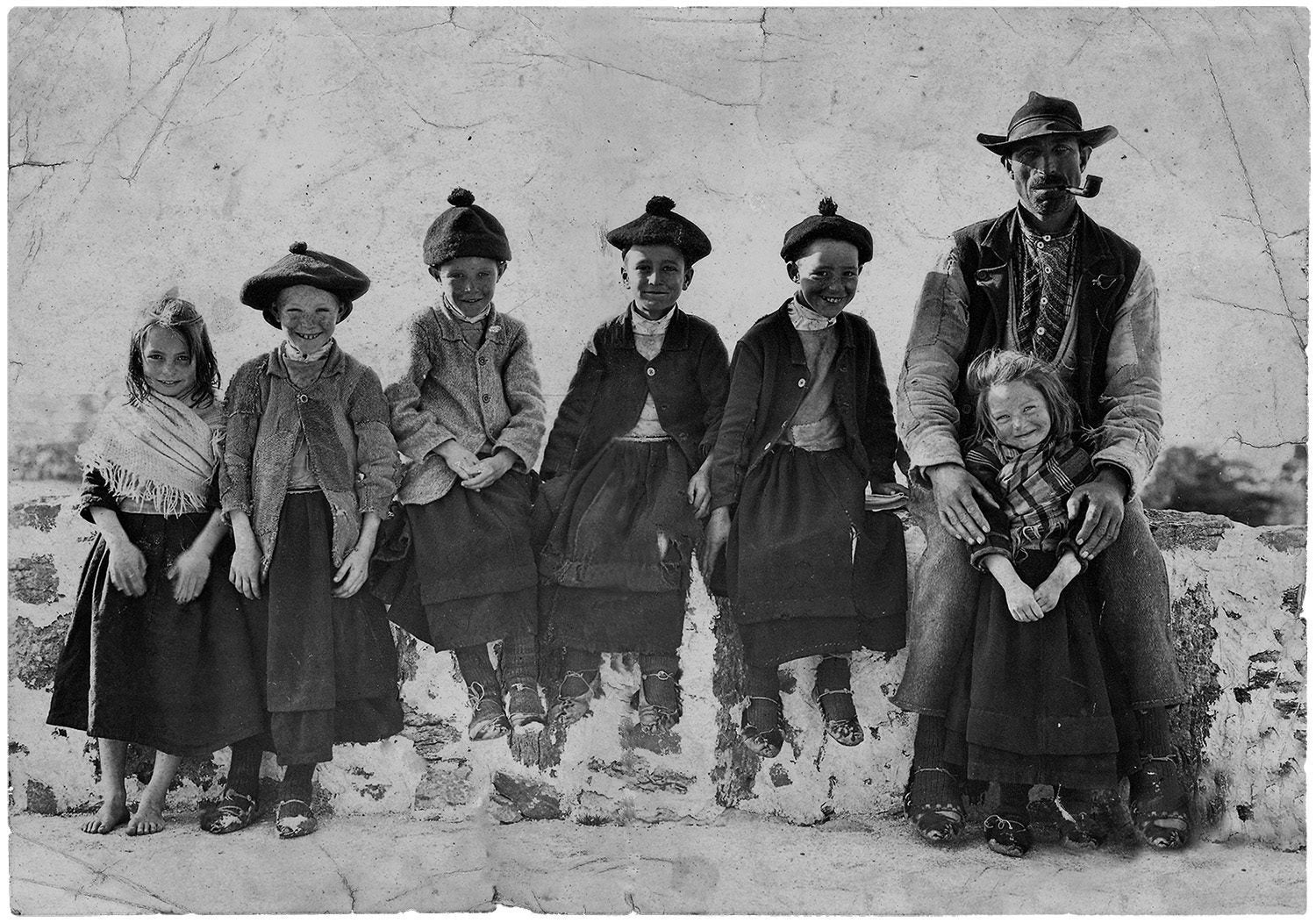 Woman in Traditional Irish dress worn on the Aran Islands, Ireland.