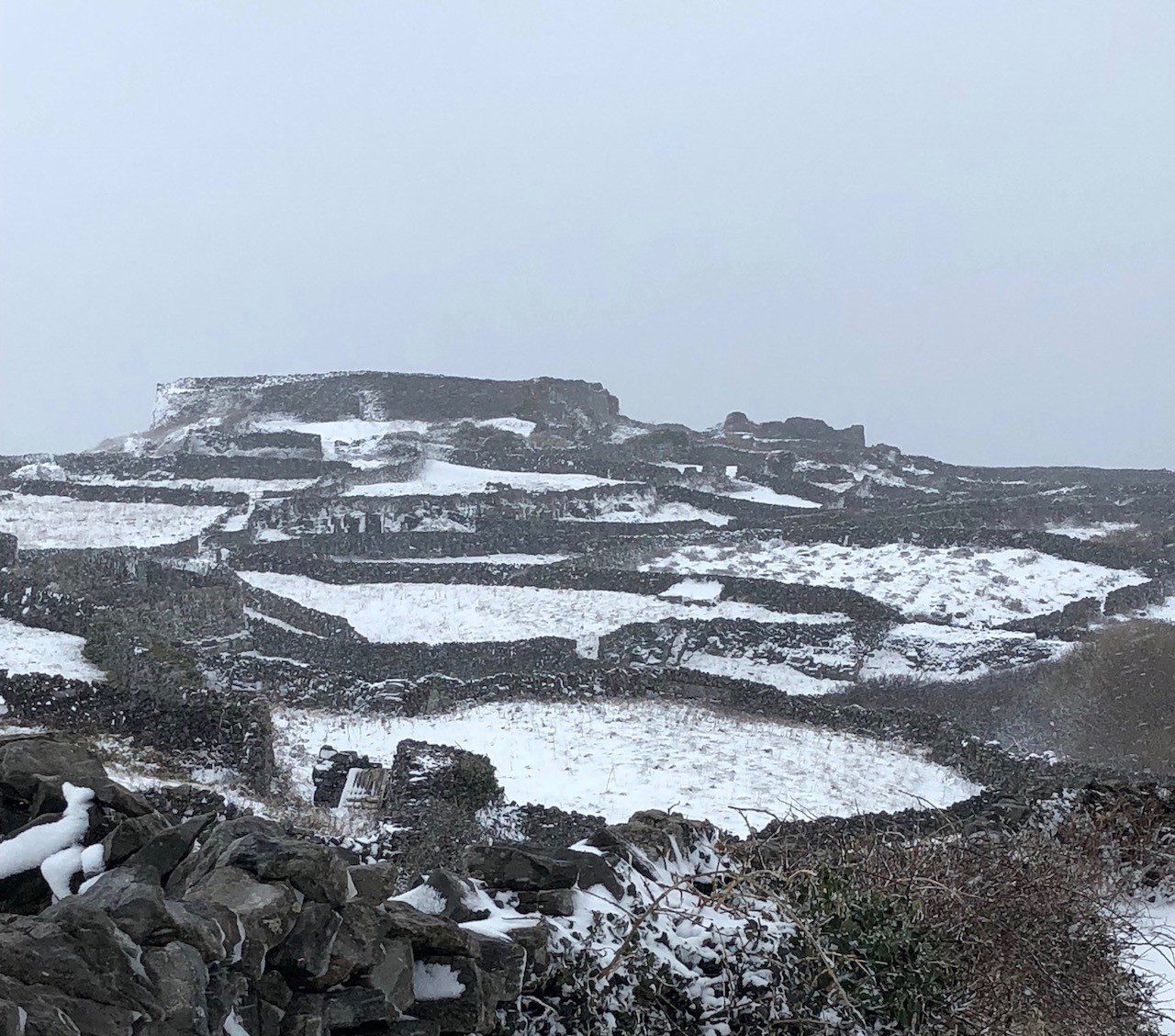 Snow covered Inis Meáin