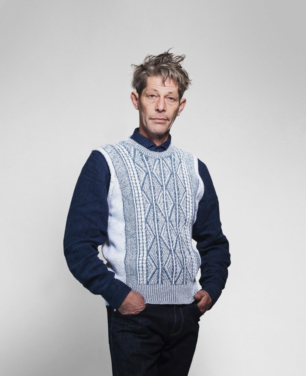 Patented Aran Crew Neck Vest by Inis Meáin