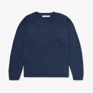 Inis Meáin Ladies Linen Sweatshirt in Blueberry