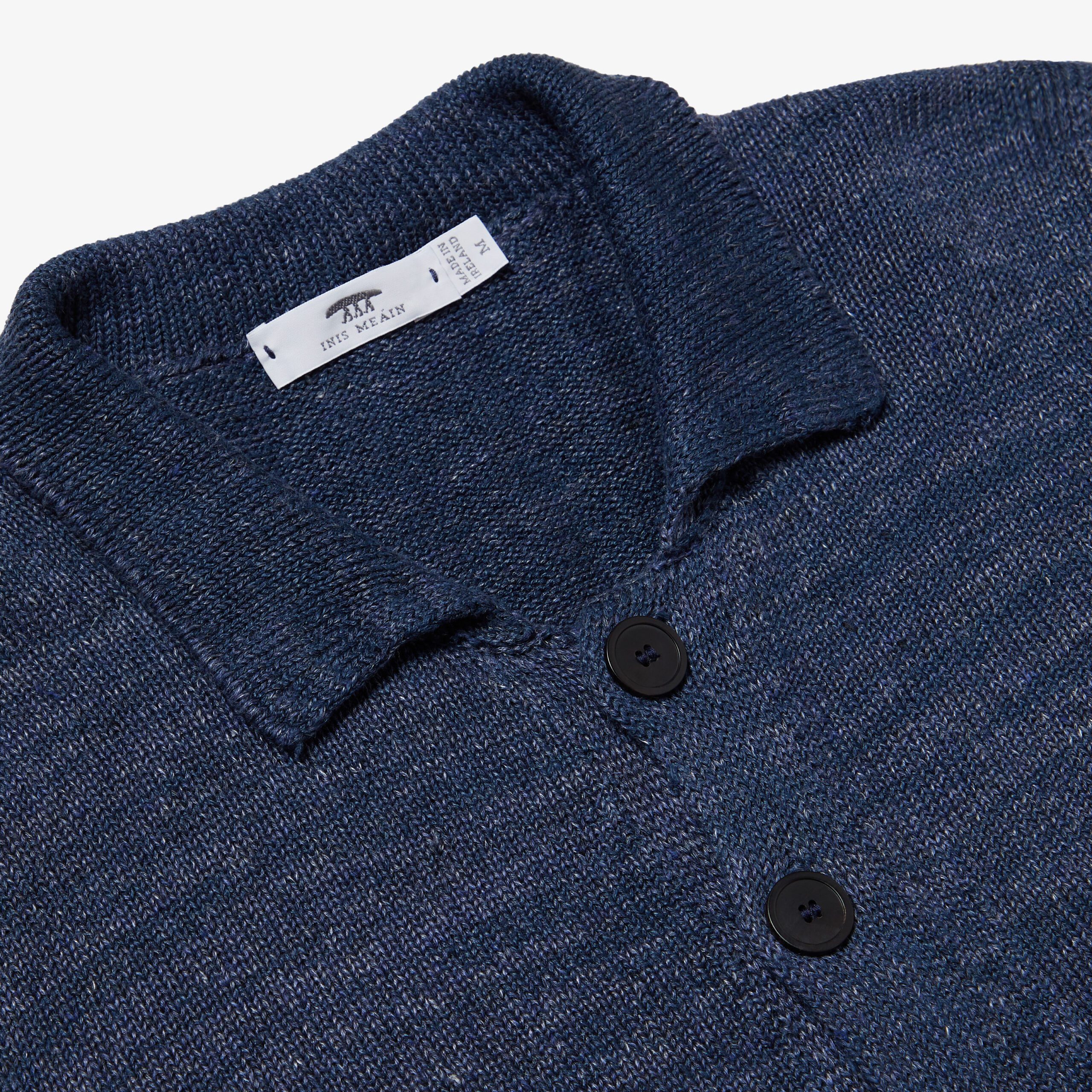 Linen Knitted Shirt Jacket for Men — Inis Meáin Knitwear