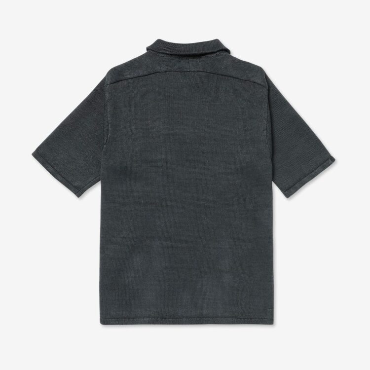 S1803 Inis Meáin Buttoned Polo Charcoal