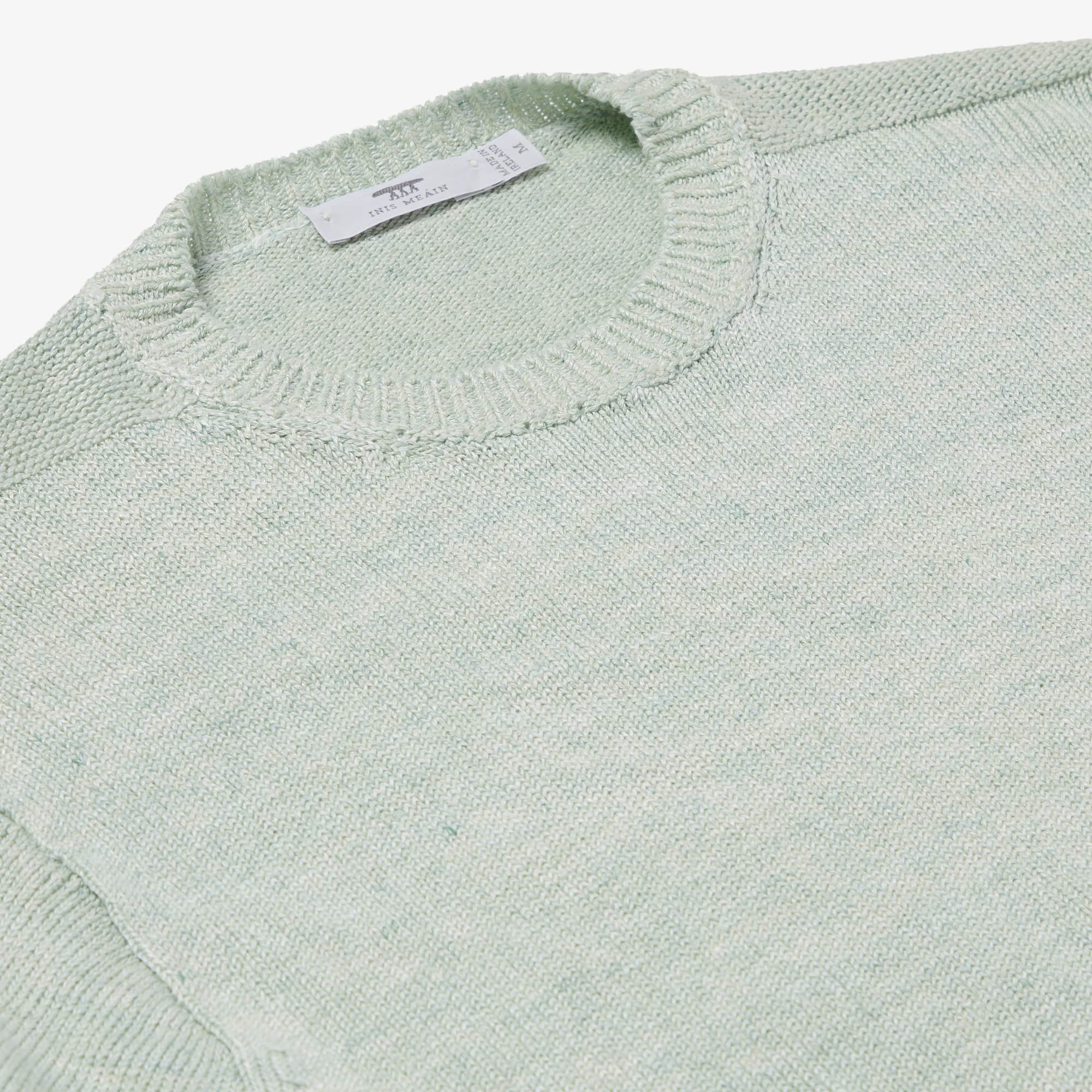 Linen Sweater in Green Marl — Inis Meáin Knitwear