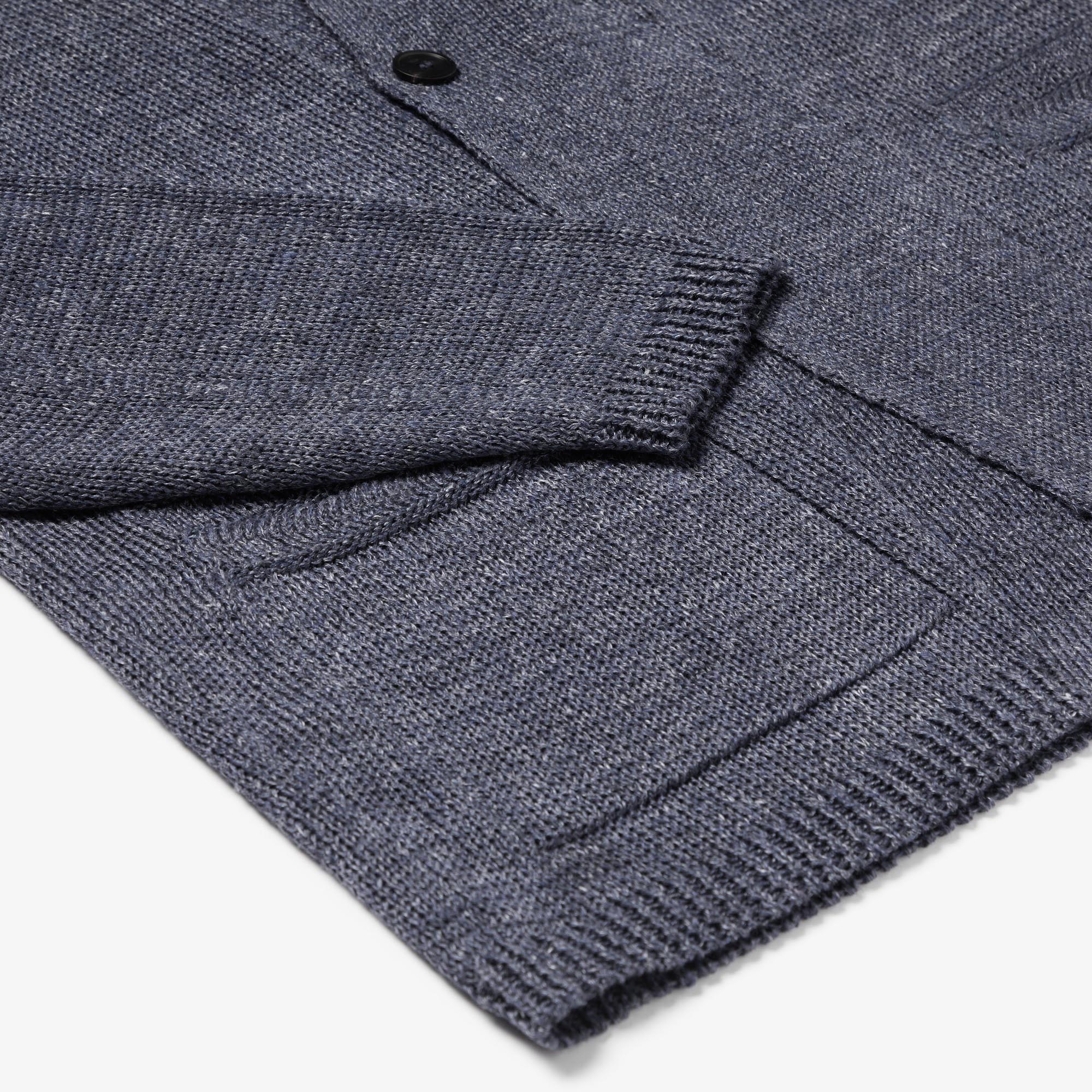 Relaxed Jacket in Navy Marl — Inis Meáin Knitwear