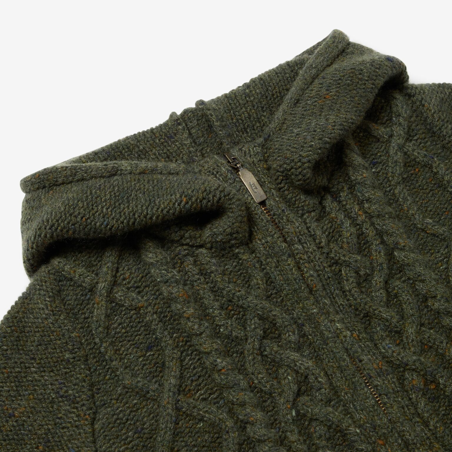 Women's Cashmere Hoodie - Khaki Marl — Inis Meáin Knitwear