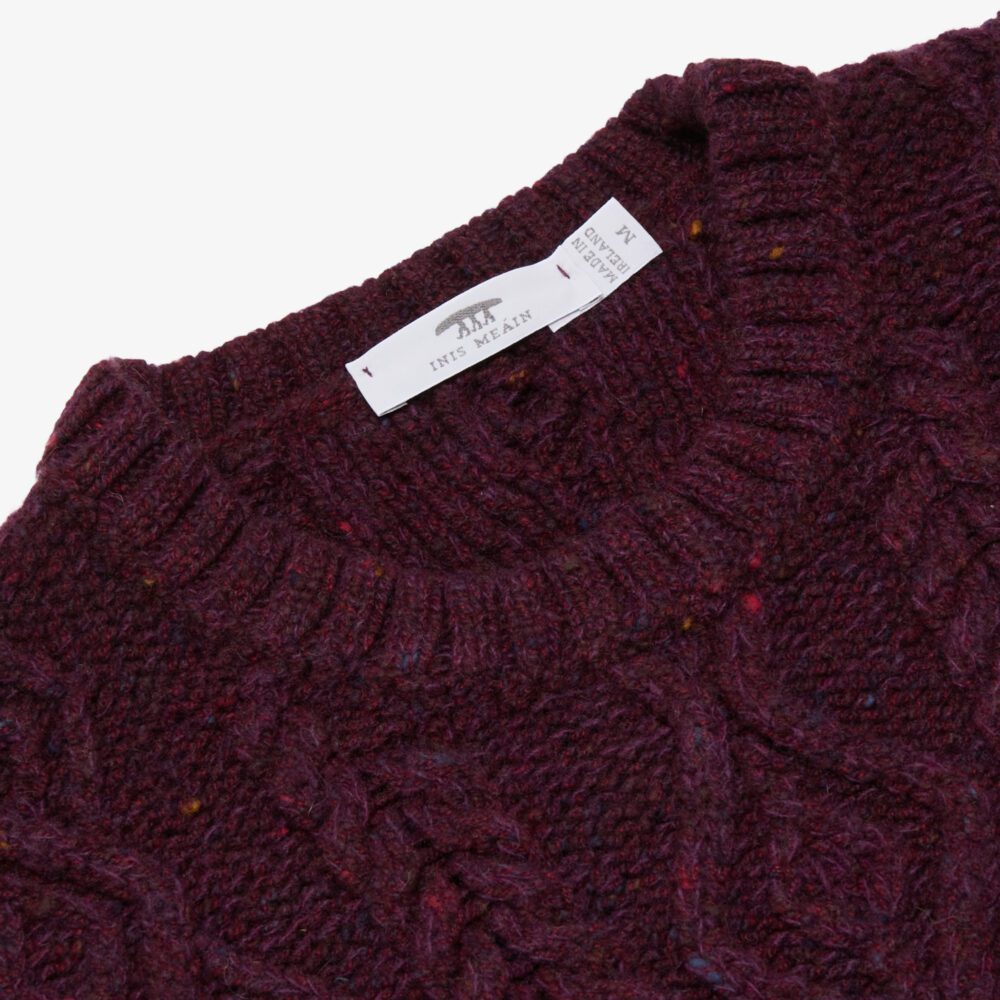 Men's Knitted Aran Cashmere Sweater — Inis Meáin Knitwear