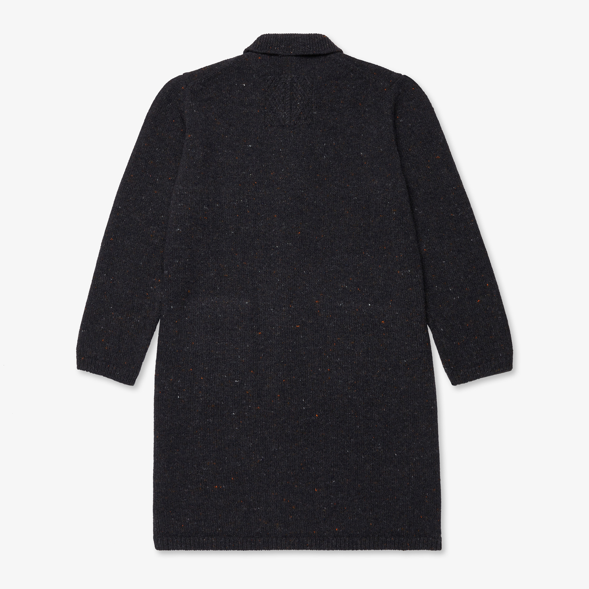 Cashmere Aran Zipper - Charcoal Fleck — Inis Meáin Knitwear
