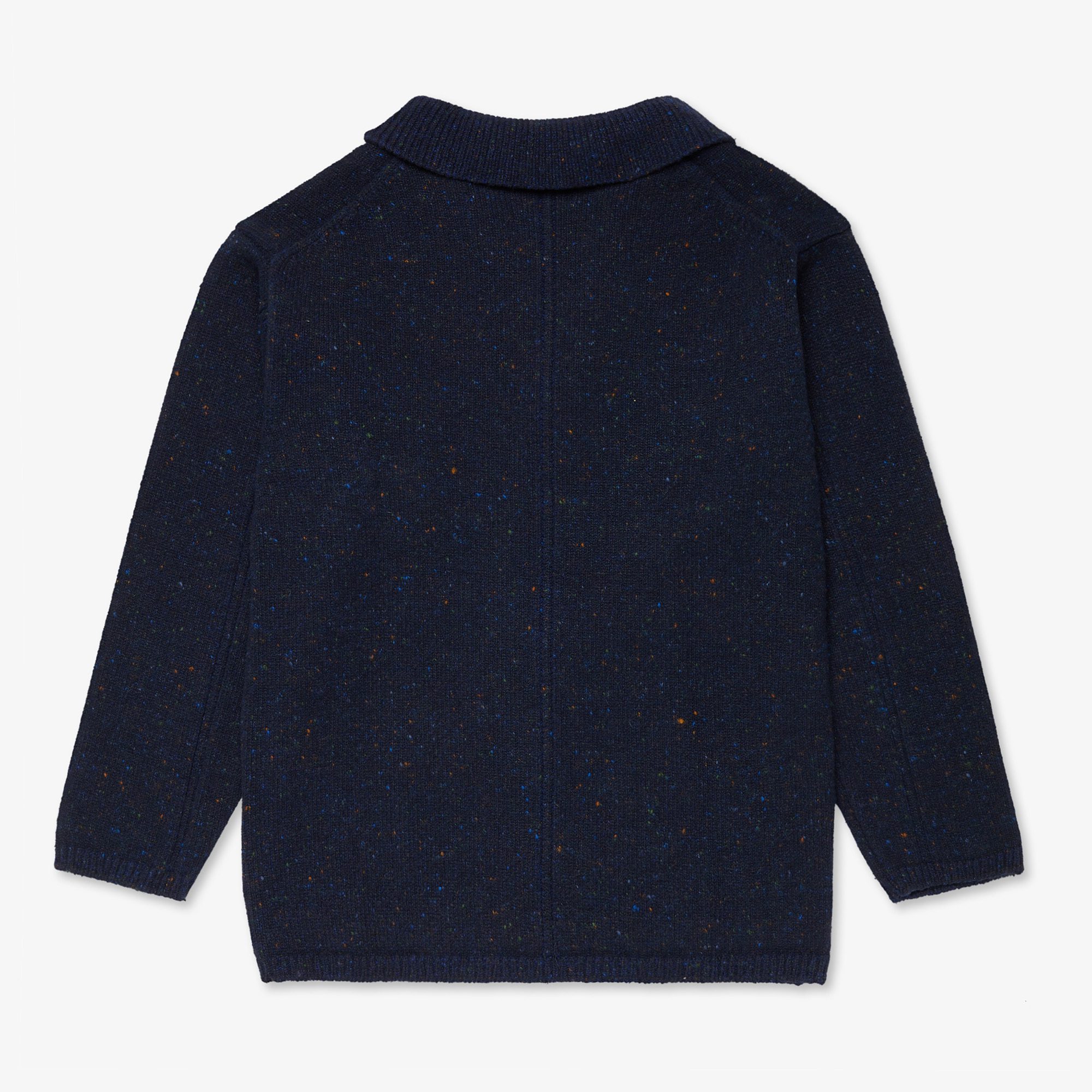 Winter Relaxed Jacket - Navy Fleck — Inis Meáin Knitwear