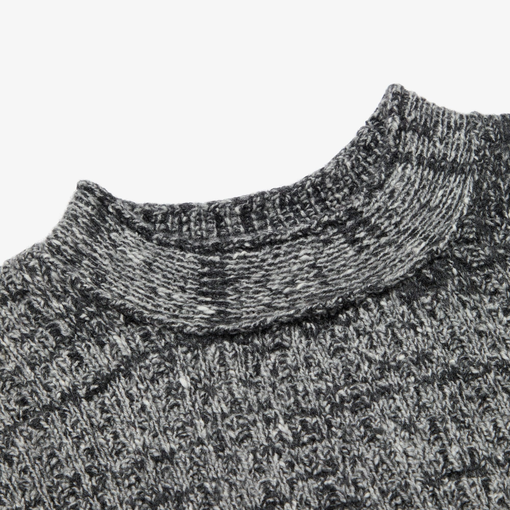Oversized Beairtíní Sweater in Grey Mix — Inis Meáin Knitwear