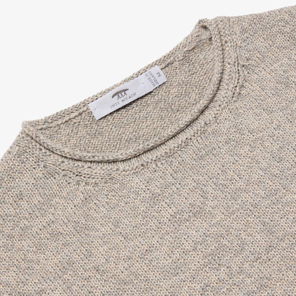 Alpaca Roll Neck Tunic - Grey Marl — Inis Meáin Knitwear