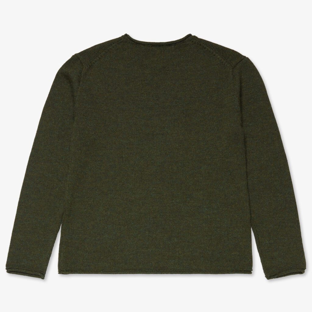 Alpaca Roll Neck Tunic - Khaki Marl — Inis Meáin Knitwear