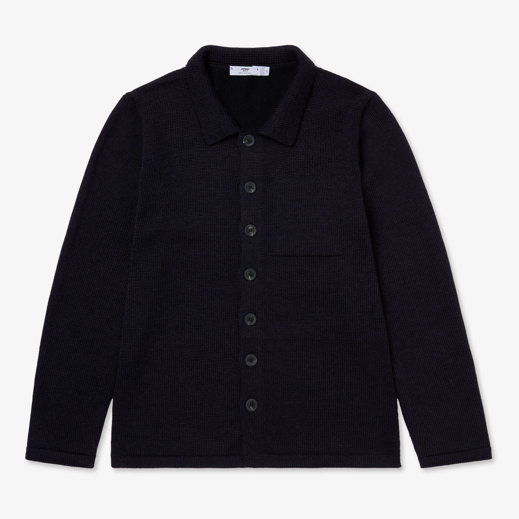 Winter Shirt Jacket - Black — Inis Meáin Knitwear