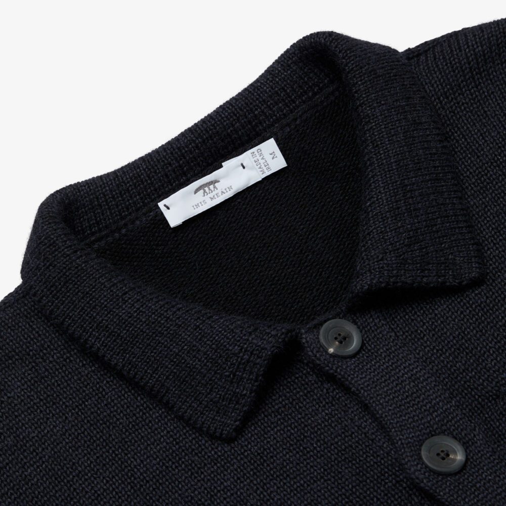 Winter Shirt Jacket - Black — Inis Meáin Knitwear