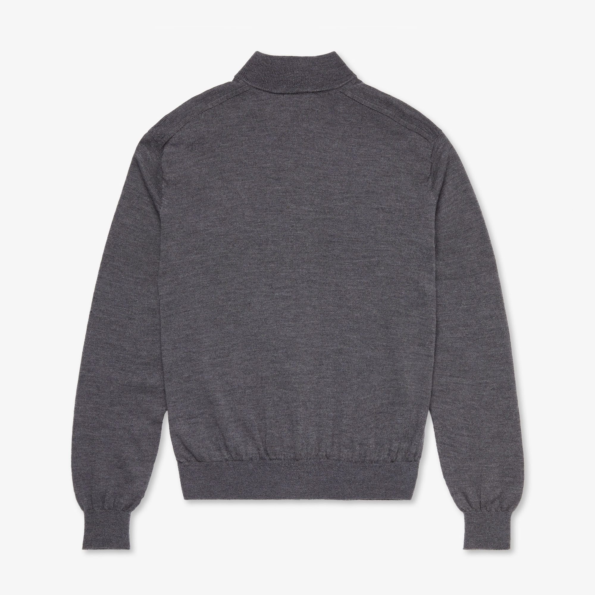 Lightweight Full Zipper - Grey — Inis Meáin Knitwear