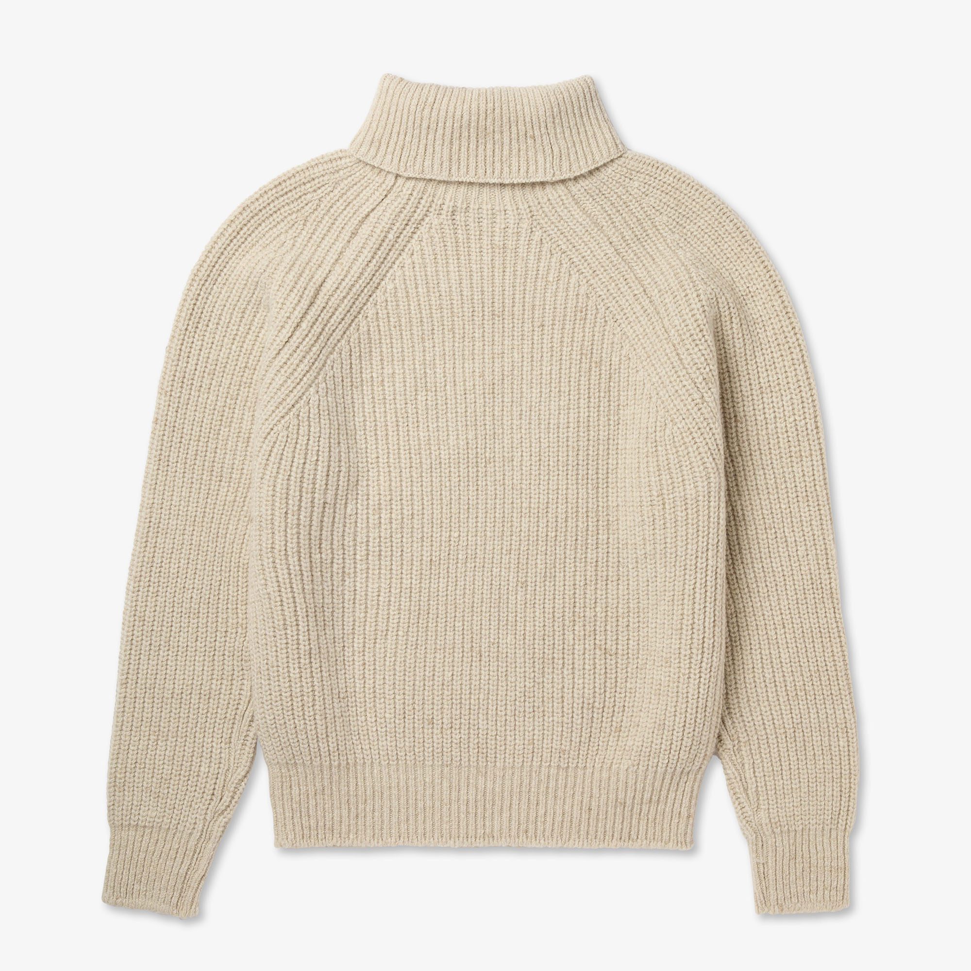 Women's Cashmere Boat Builder Knitted Sweater in Beige Fleck — Inis ...