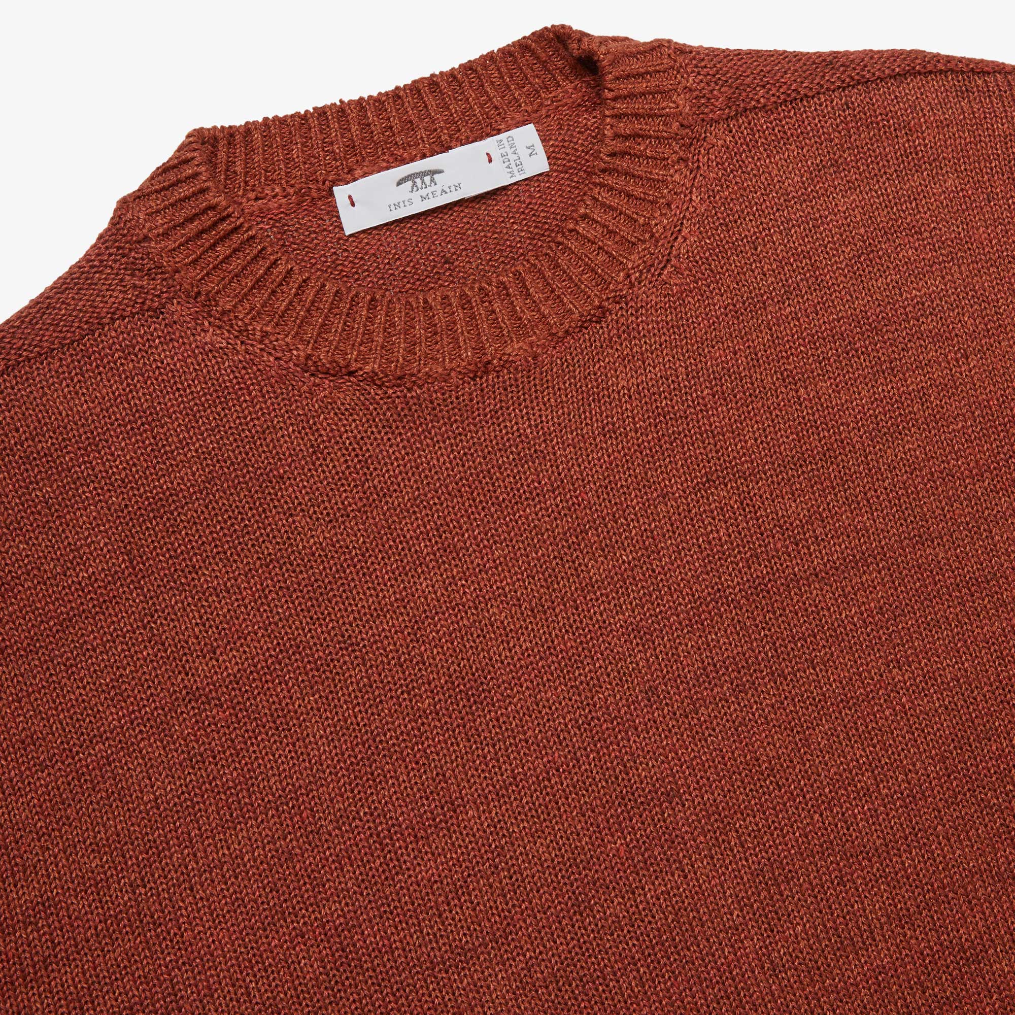 Linen Sweater - Rust Marl — Inis Meáin Knitwear