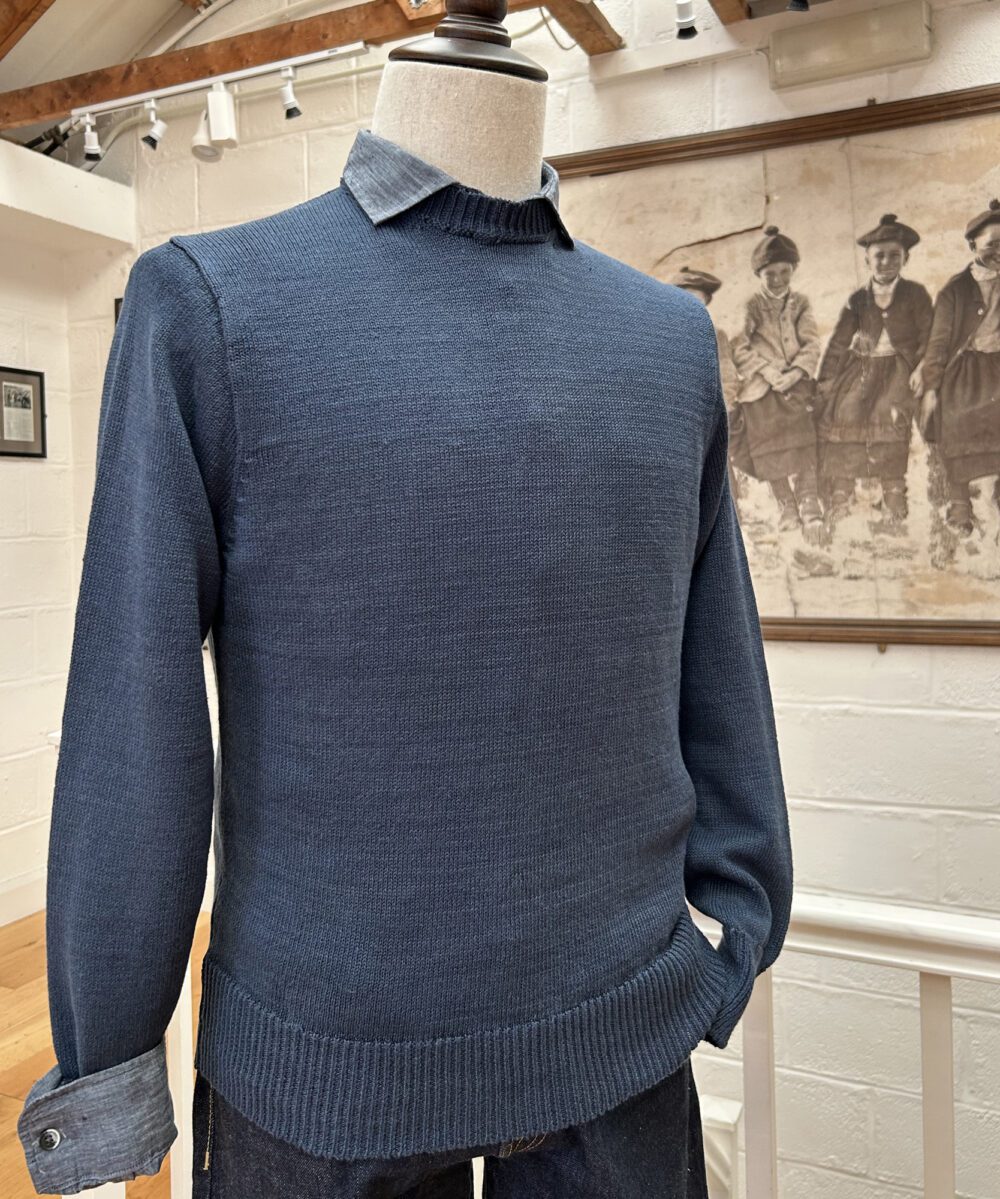 Linen Sweater - Navy — Inis Meáin Knitwear